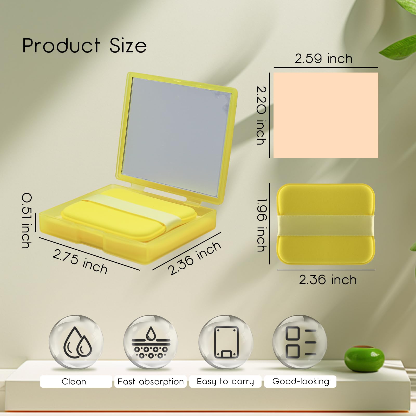 LuckyOpt 200 Oil Blotting Sheets for Face, Portable Oil Control Film with Mirror & Puff Not Destroy Base Makeup Face Oil Absorbi