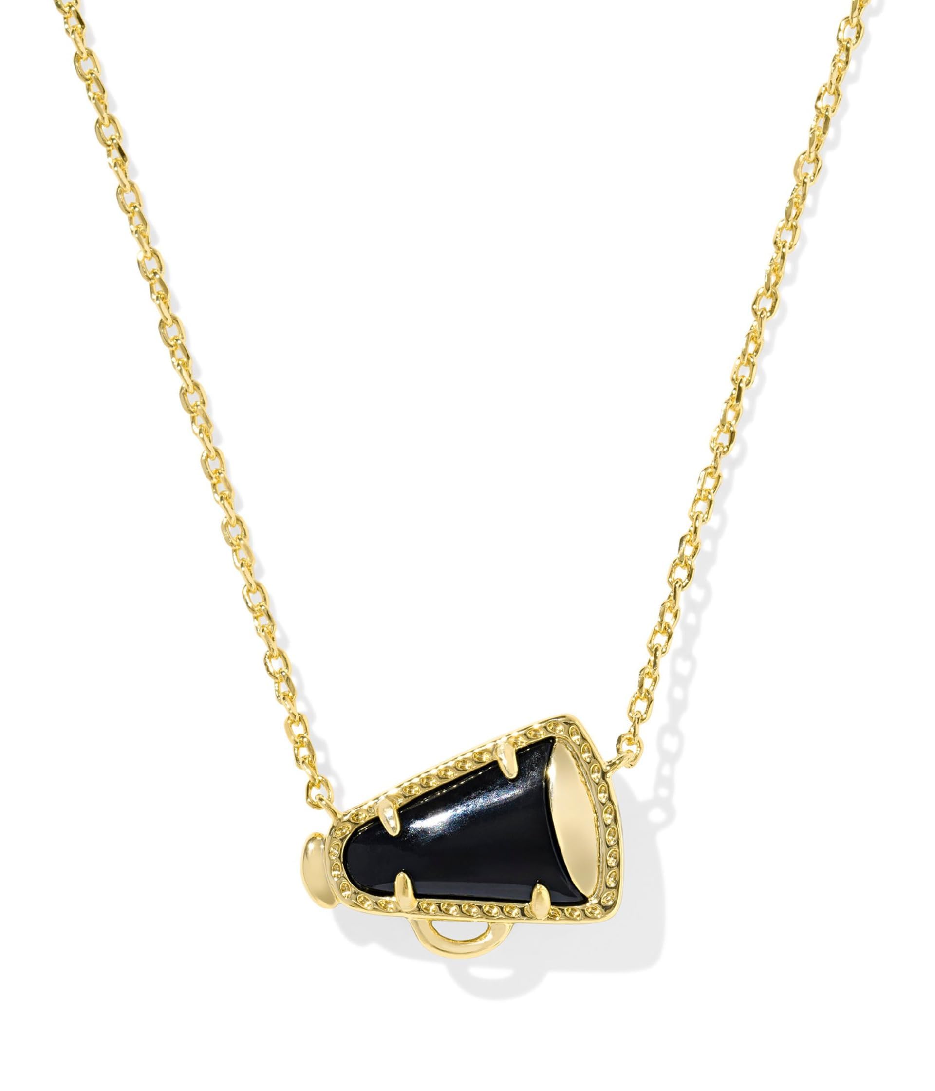 Kendra Scott, Womens, Cheer Short Pendant Necklace, Black Agate, One Size