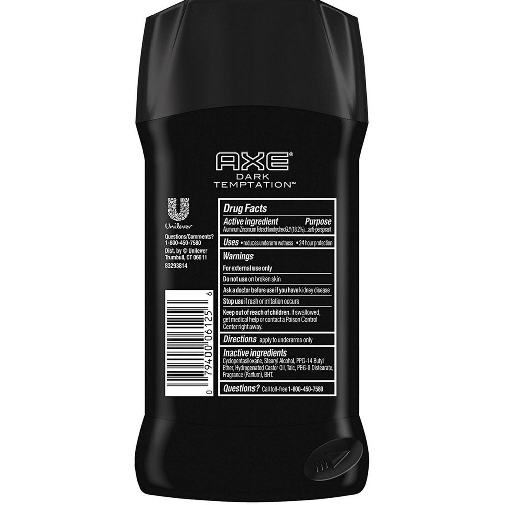 Axe Anti Perspirant Odor & Wetness Protection Dark Temptation 2.7 oz (Pack of 8)