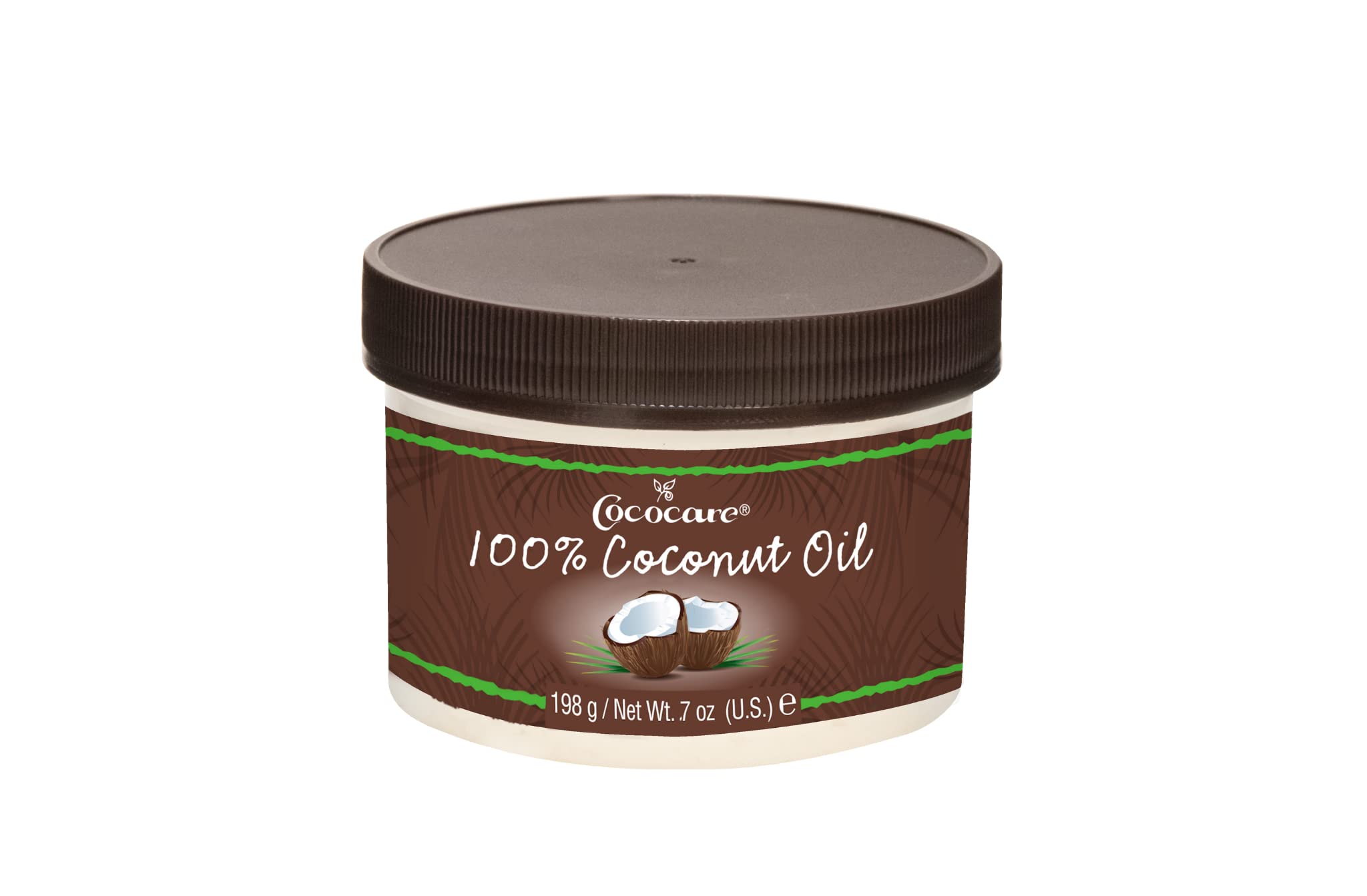 Cococare 100% Coconut Oil - All Natural Coconut Oil for Use on Skin & Hair - Ideal for All Skin Types (7oz)