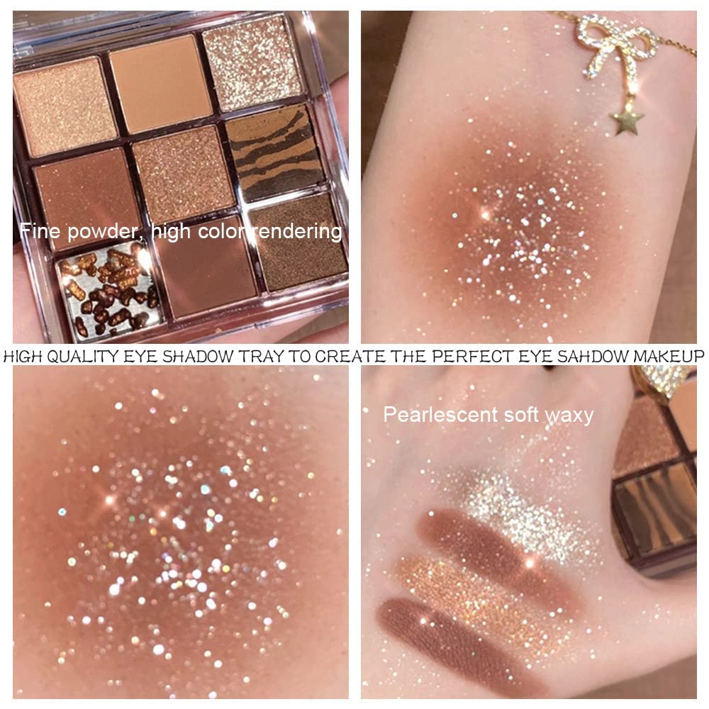 Amy'S Diary Dark Brown Eyeshadow Palette, Copper Eyeshadow Glitter Brown Matte Shimmer Makeup Eyeshadow Pallet,Hazel Eyes Eyesha