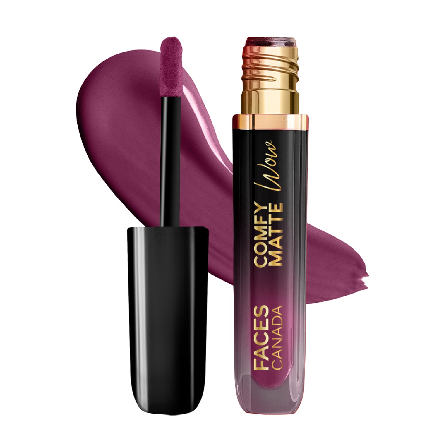 Faces Canada Comfy Matte Wow Liquid Lipstick - Orchid Opulence 10 (Plum) 3.8Ml | One Swipe Application | Highly Pigmented | Comf