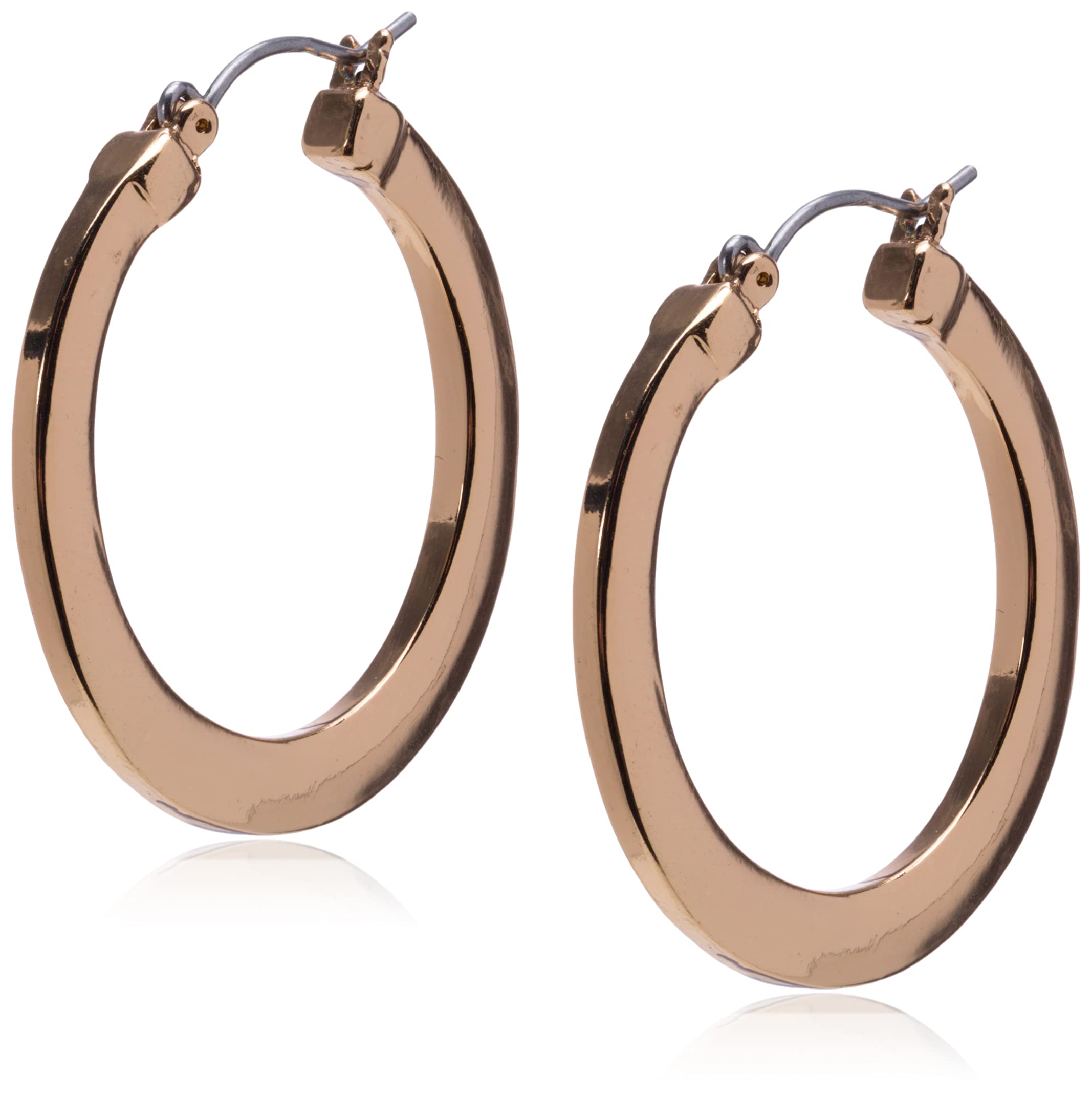 GUESS Basic Gold Logo Hoop Earrings