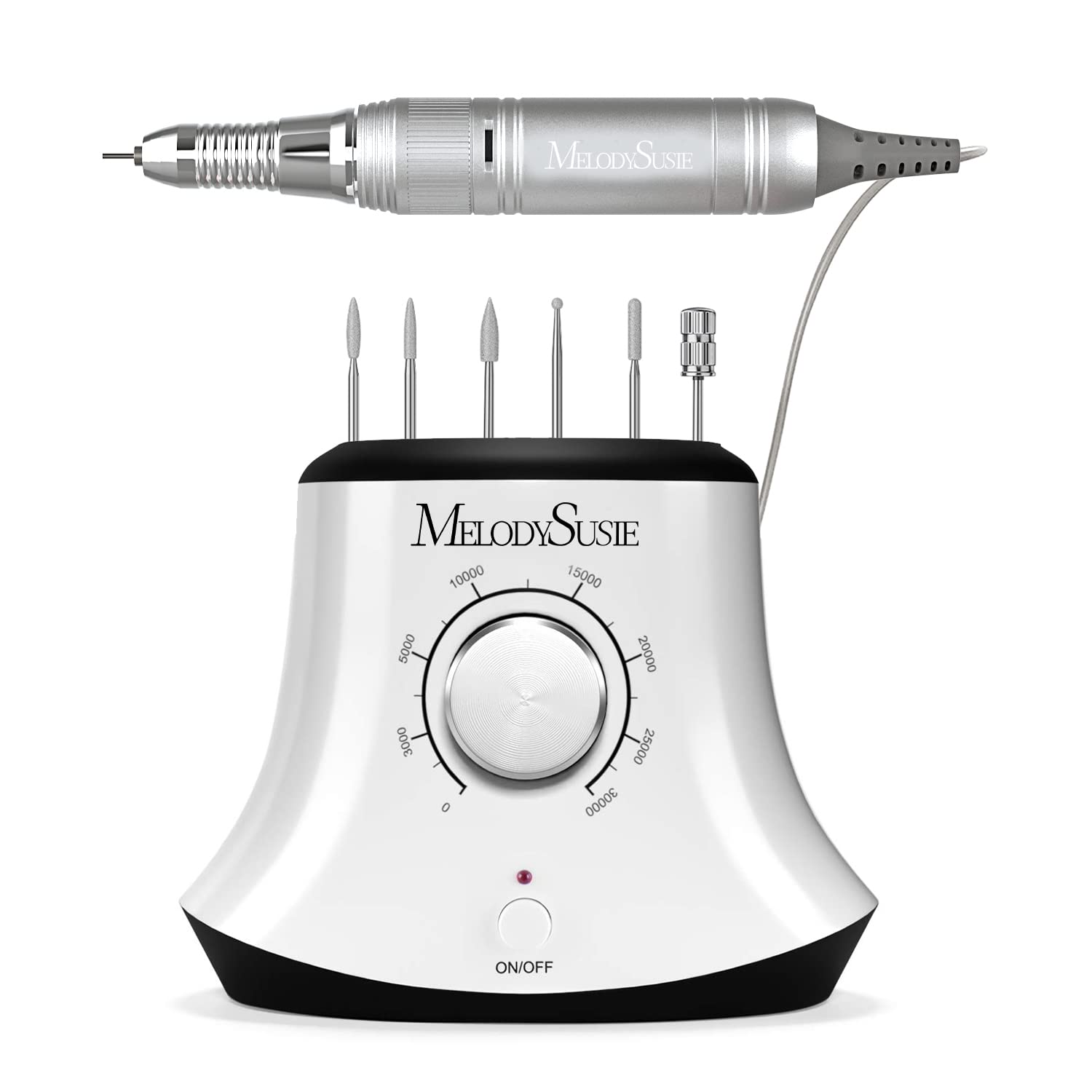 Melodysusie 30000 Rpm Professional Nail Drill Scarlet, High Speed, Low Heat, Low Noise, Low Vibration, Portable Electric Efile D