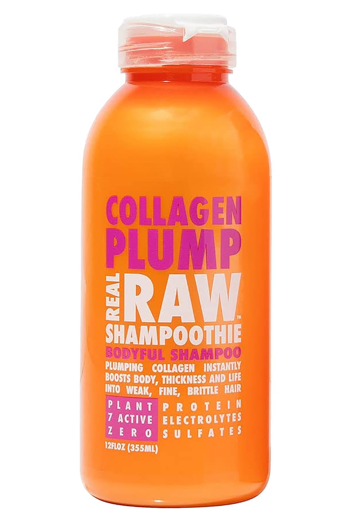 Real Raw Collagen Shampoo - Strengthen & Repair - No Water 100% Pure Aloe Juice & Coconut Water - Sulfate & Paraben Free, 12.0 O
