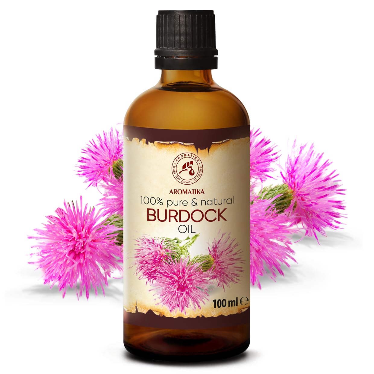 Burdock Root Oil 3.4 FL Oz - 100% Pure & Natural - Arctium Lappa for Hair & Scalp - Good benefits for Skin - Hair - Face - Body