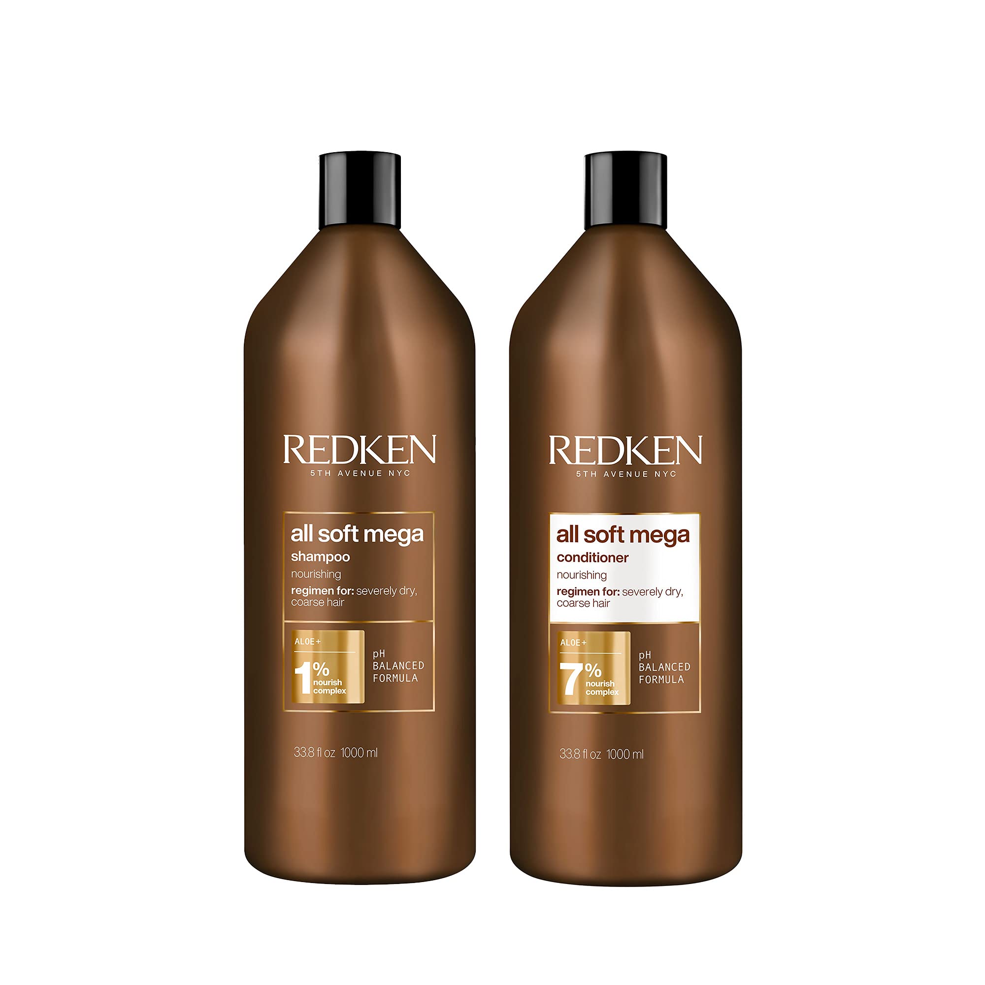 Redken All Soft Mega Shampoo | For Extremely Dry Hair | Moisturizes & Hydrates Severely Dry Hair | With Aloe Vera | 10.1 Fl Oz (