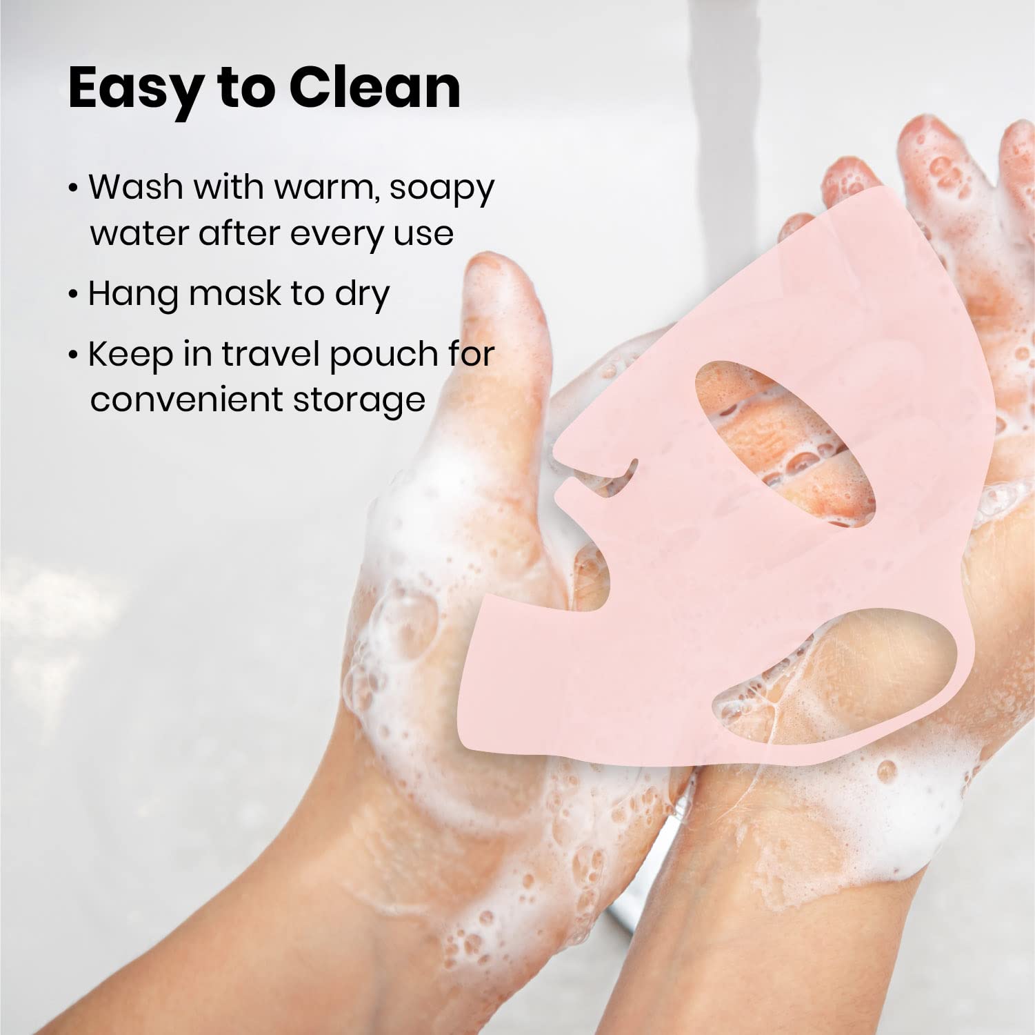 Lindo Silimask - Reusable Anti-Wrinkle Silicone Face Mask Holder For Sheet Masks, Moisturizing Facial Mask Cover, Prevent Evapor