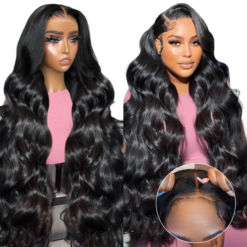 Flady Glueless Wigs Human Hair Pre Plucked Pre Cut Body Wave HD Lace Front Wigs Human Hair 200 Density 7x5 Ready To Go HD Lace F