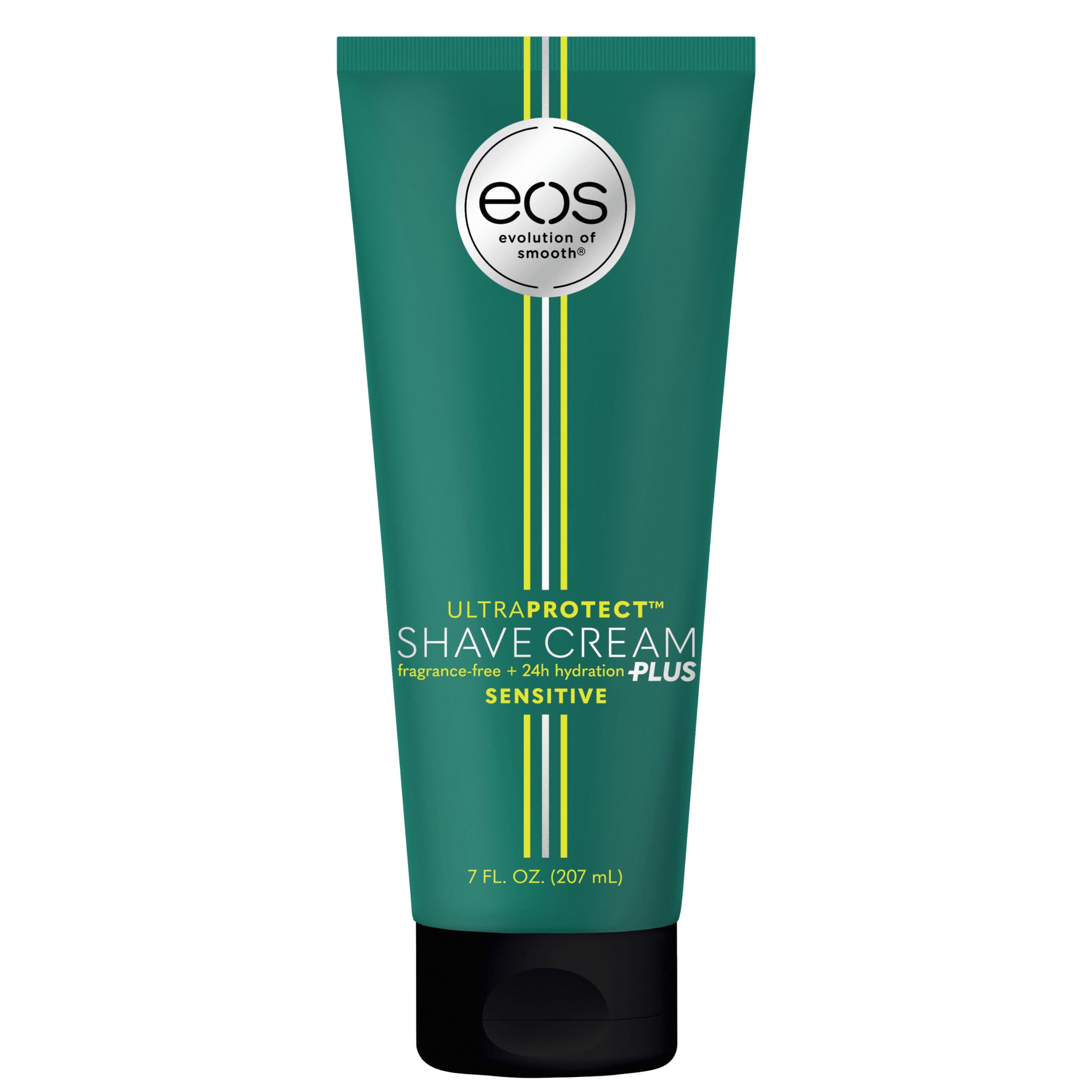 eos UltraProtect Mens Shave Cream Sensitive, 24Hour Hydration, Unscented, NonFoaming Formula, 7 fl oz