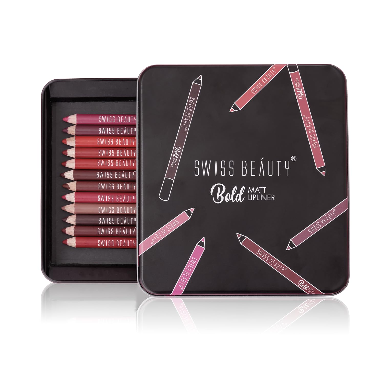 Adceftp Ty Bold Matte Lipliner Pencil Set | Long Stay | Smudge Free | Waterproof | Creamy Lip Liner Pencil| Multi Color, (1.6G X