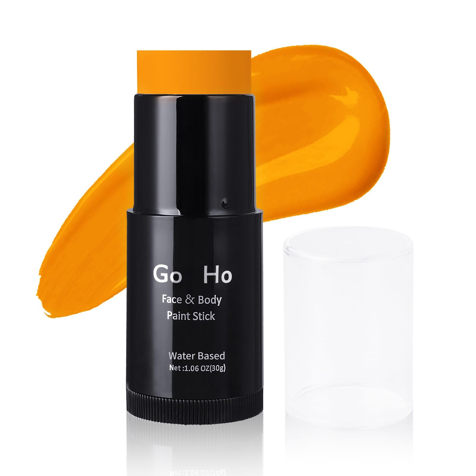 Go Ho Orange Face Paint Stick,Water Based Washable Face Body Paint Stick,Non-Toxic Full-Coverage Cream Body Paint For Adults Chi