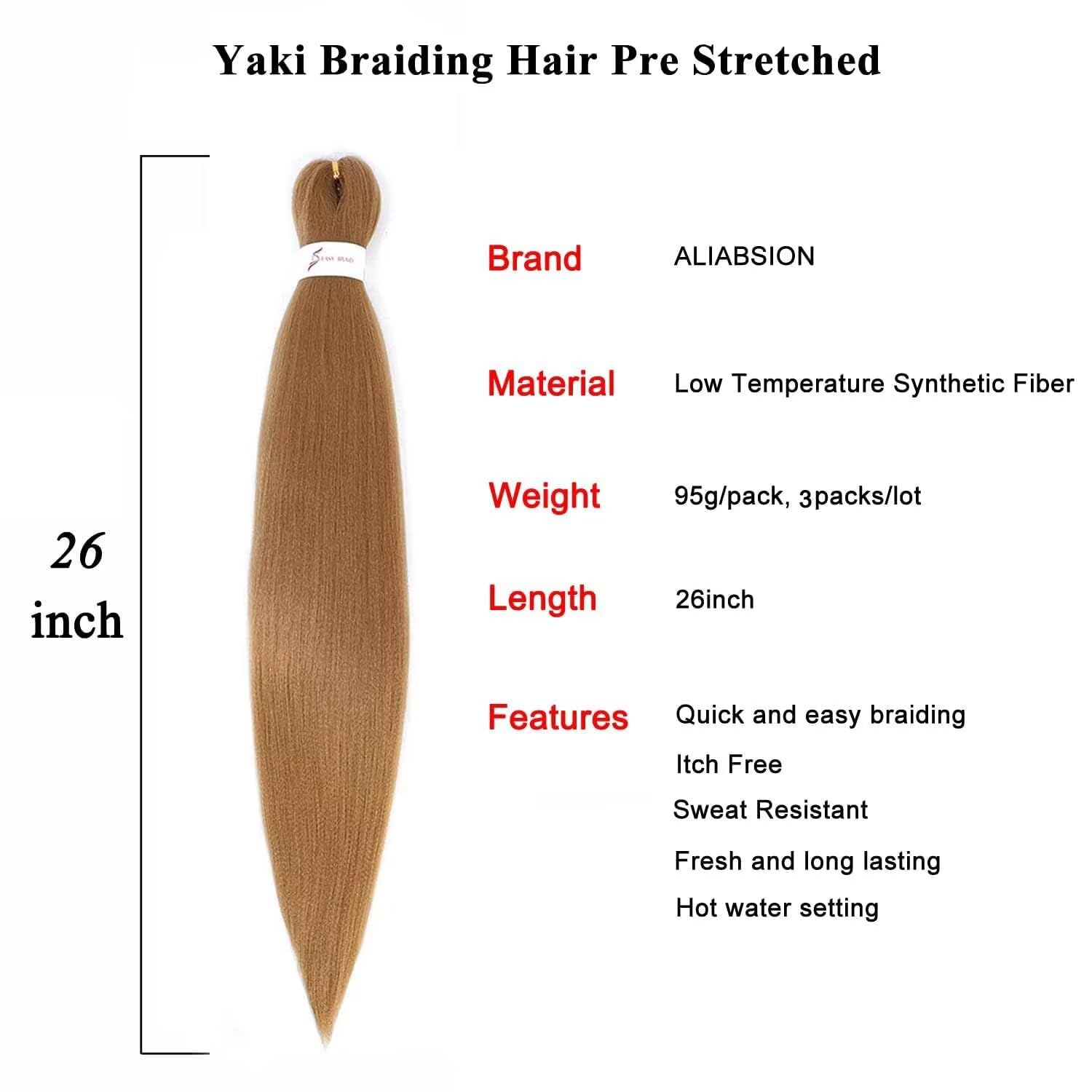 Pre Stretched Honey Blonde Braiding Hair Extensions For Braids 3 Packs 26 Inch Knotless Prestretched 27 Braiding Hair Profession