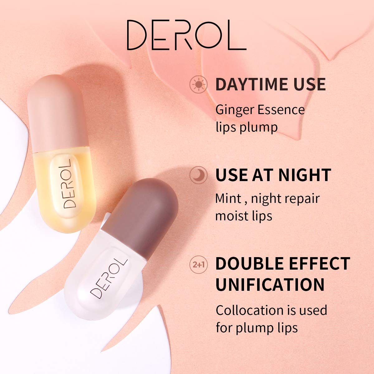 Lip Plumper, Natural Lip Plumper and Lip Care Serum, Lip Enhancer, Lip Gloss, Make Lips Fuller and Hydrating, Lip Mask for Day &