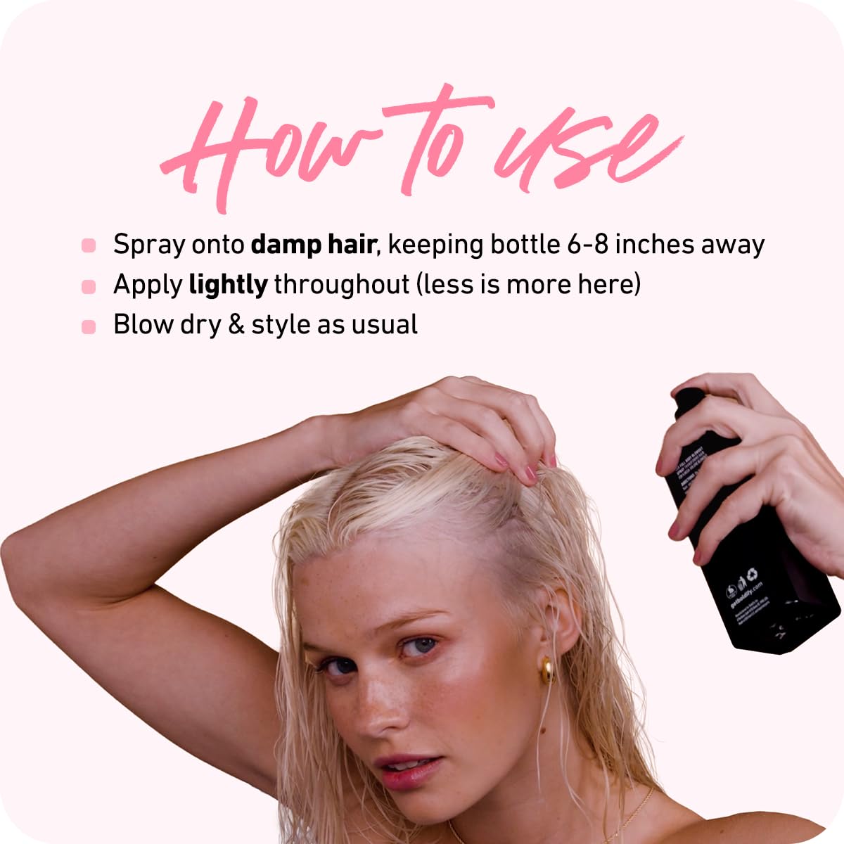 Boldify Full Body Volumizing Hair Spray - Mega-Volume - Blowout Heat Protection Spray with Thickening and Blow Dry Formula for F