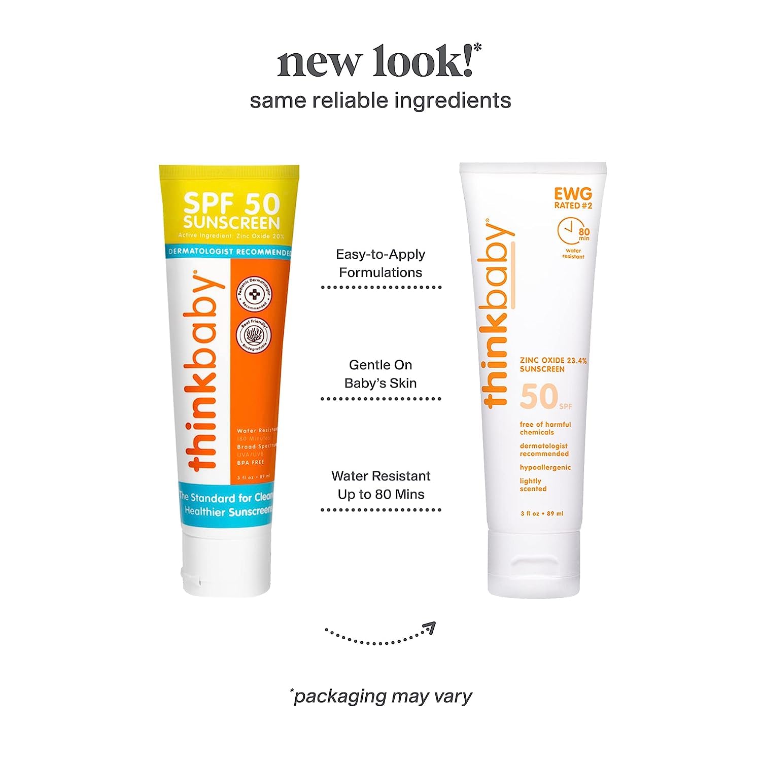Thinkbaby Sunscreen Spf 50+ 3Oz 88Ml 2 Packs2