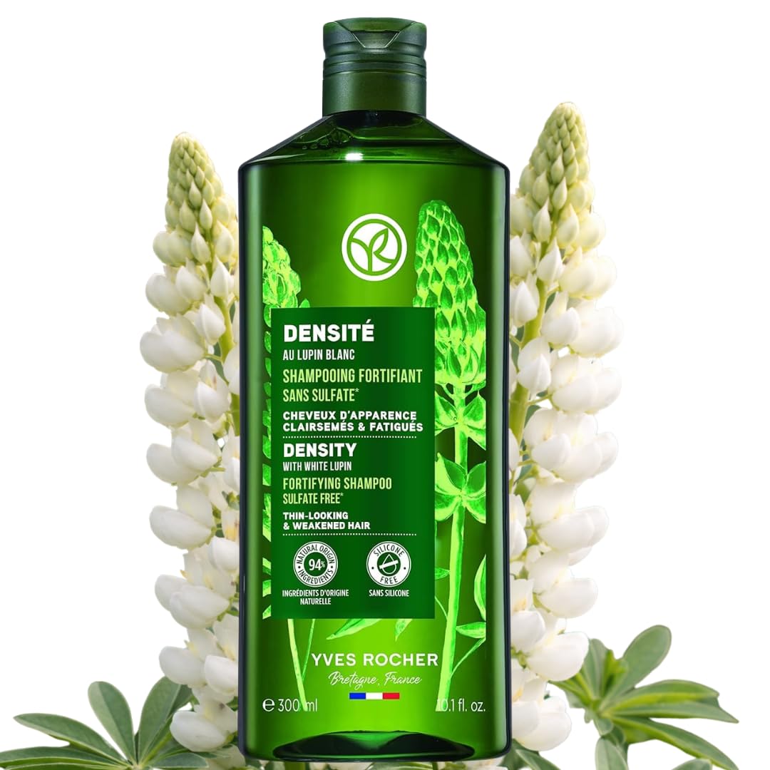Yves Rocher Fortifying Shampoo - Volumizing & Hair Thickening Shampoo for Thinning Hair - Scalp Care Formula with Botanical Ingr