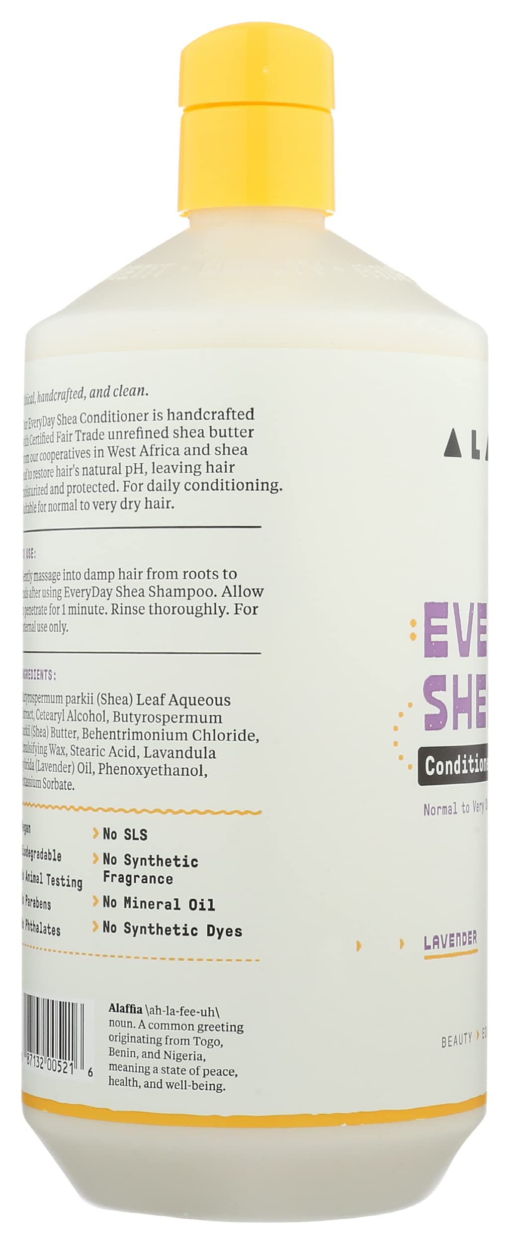 Alaffia Lavender Moisturizing Conditioner, 32 Fz