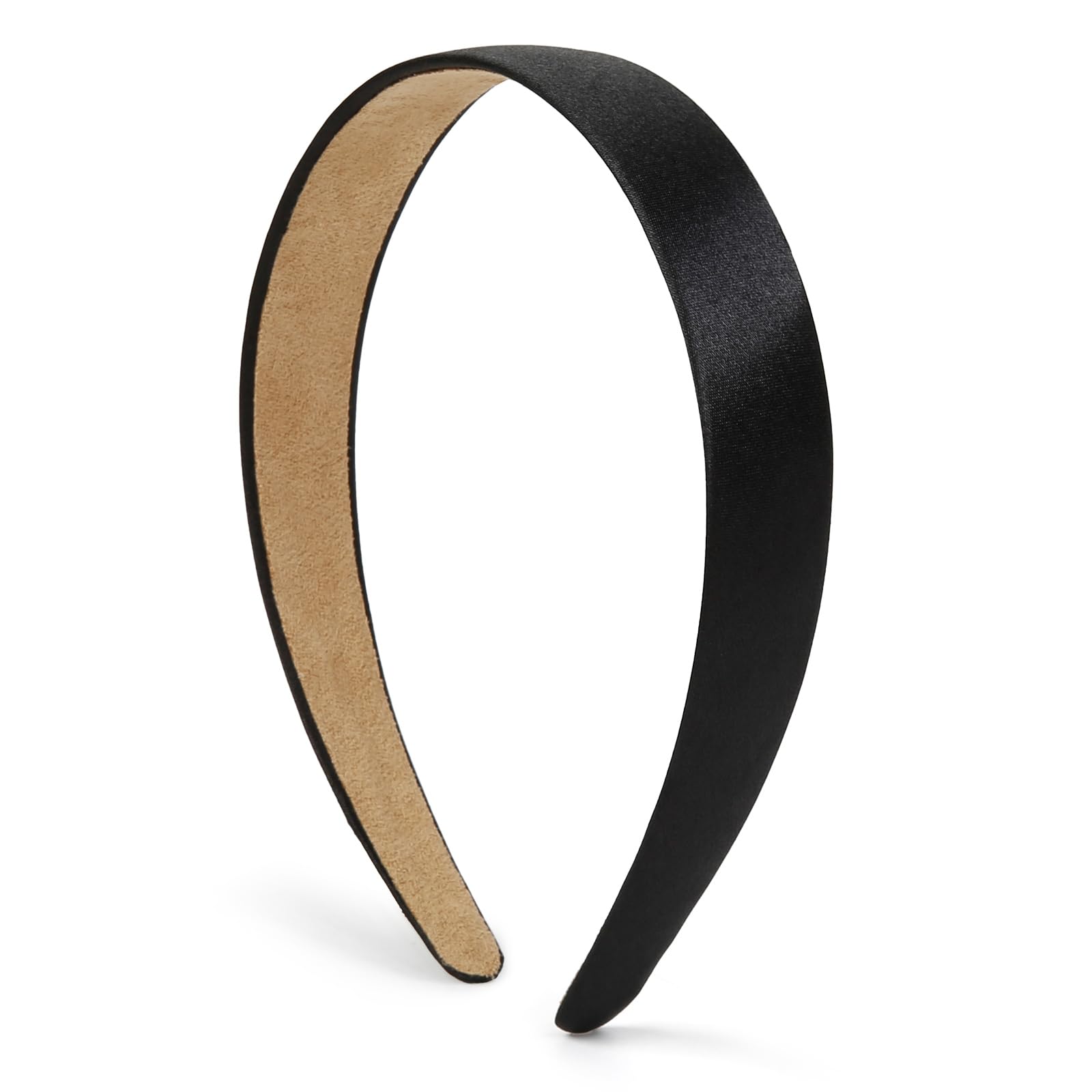 WOVOWOVO Black Headbands for Women Girls Satin Headband
