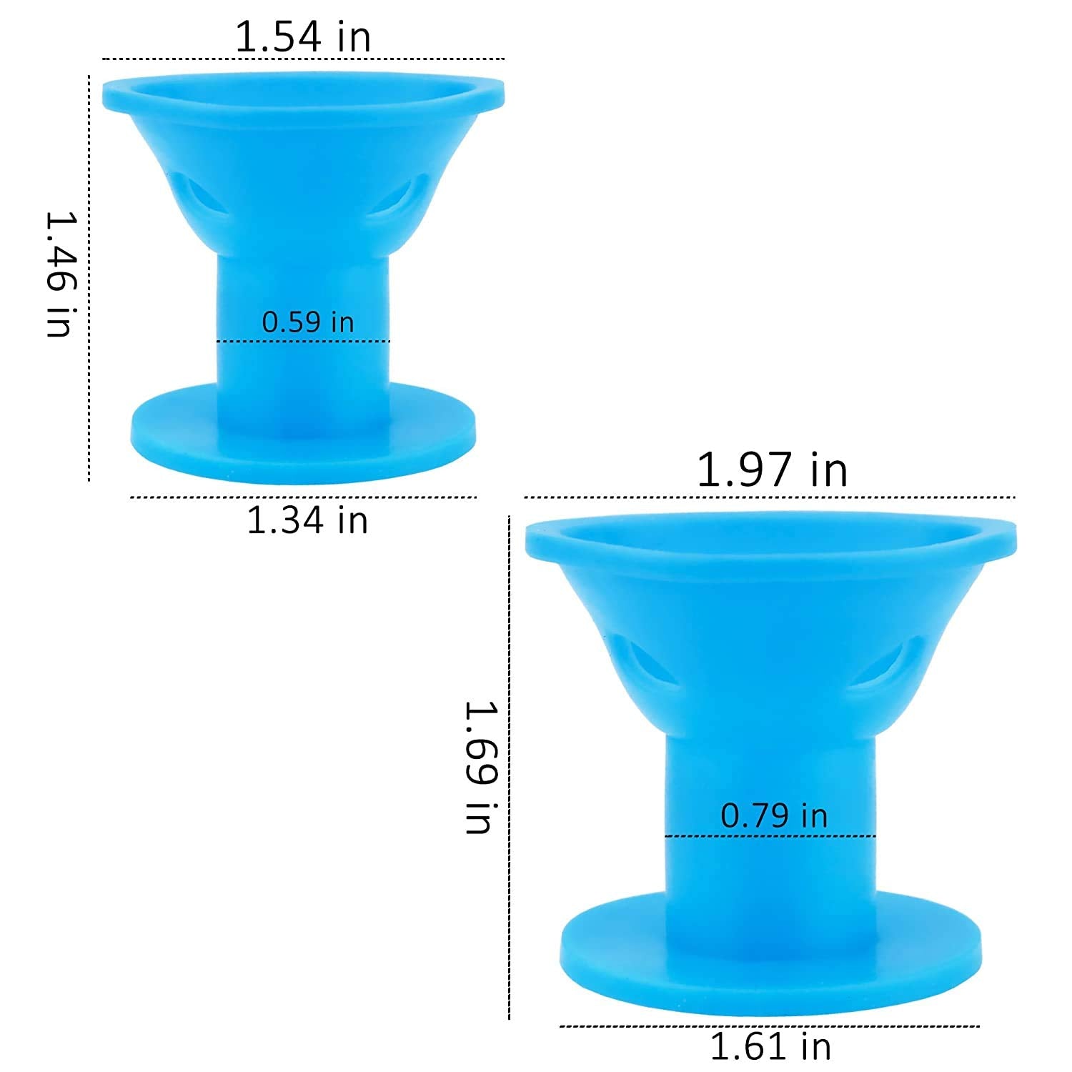 Janyun 40 Pcs Magic Hair Rollers Include 20 Pcs Large Silicone Curlers And 20Pcs Small Silicone Curlers (Sea Blue)