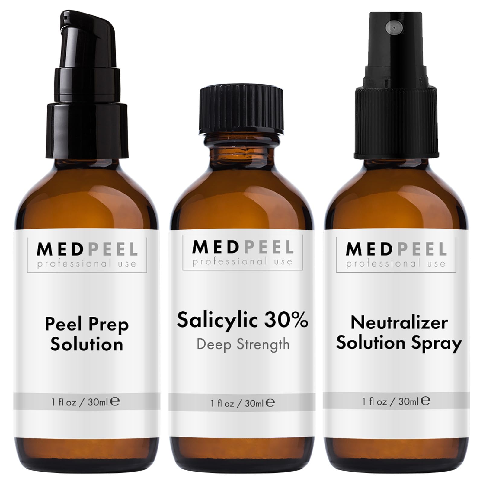 MedPeel Salicylic Acid Peel 30% Essential Peel Kit, Includes Peel, Prep, Neutralizer, Deep Strength Professional Grade Chemical 