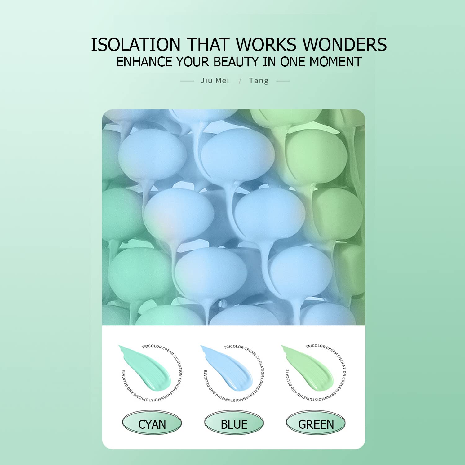 Jomtam Three-Color Isolation Concealer Foundation Oil Balance Moisturizer Waterproof Natural Makeup Protection Hydration 40G / 1
