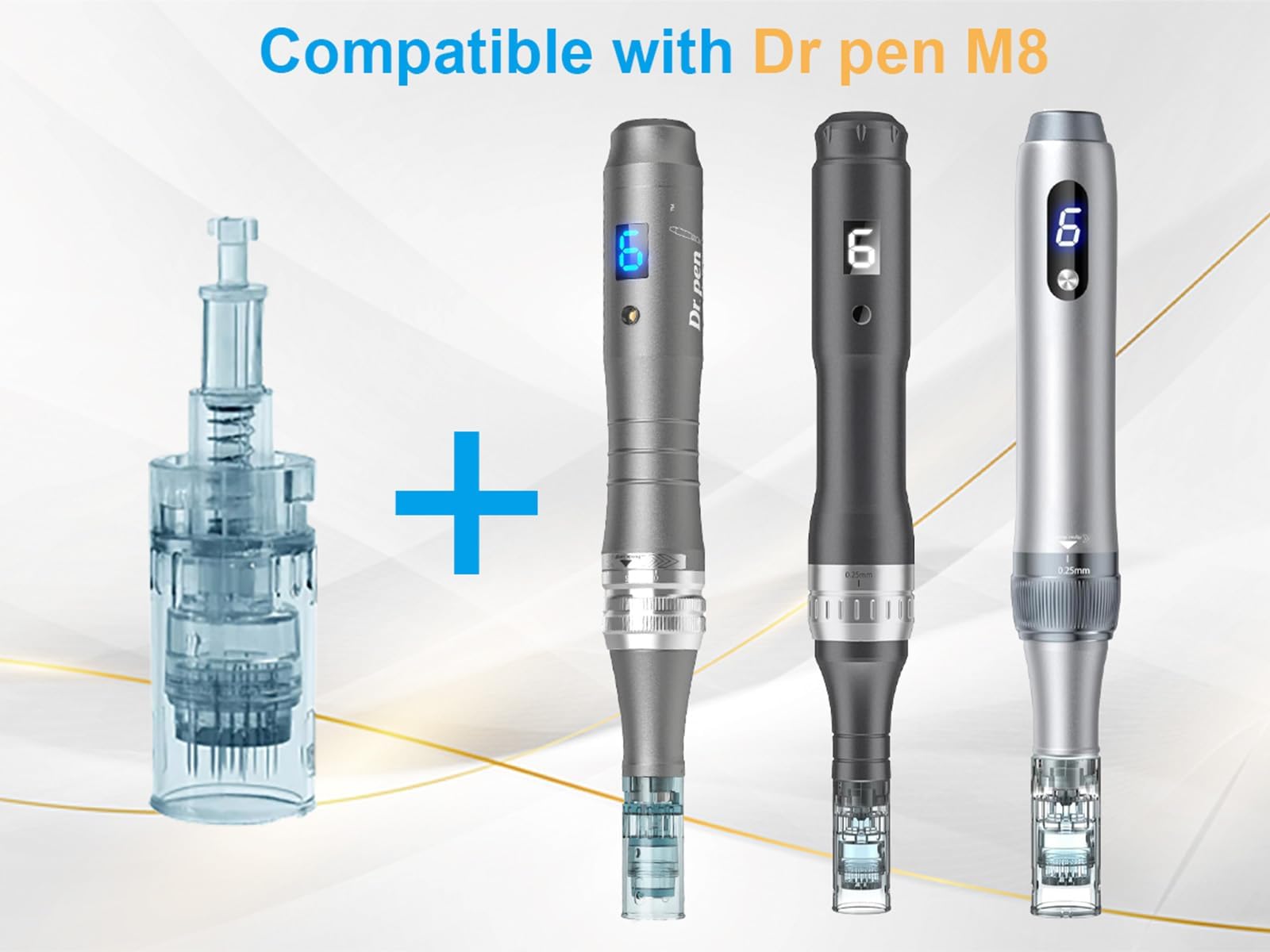 Microneedling Pen Cartridges for Dr Pen M8,M7S, Easy-to-Use 0.25 mm for Home Use (36 Pin,10PCS)