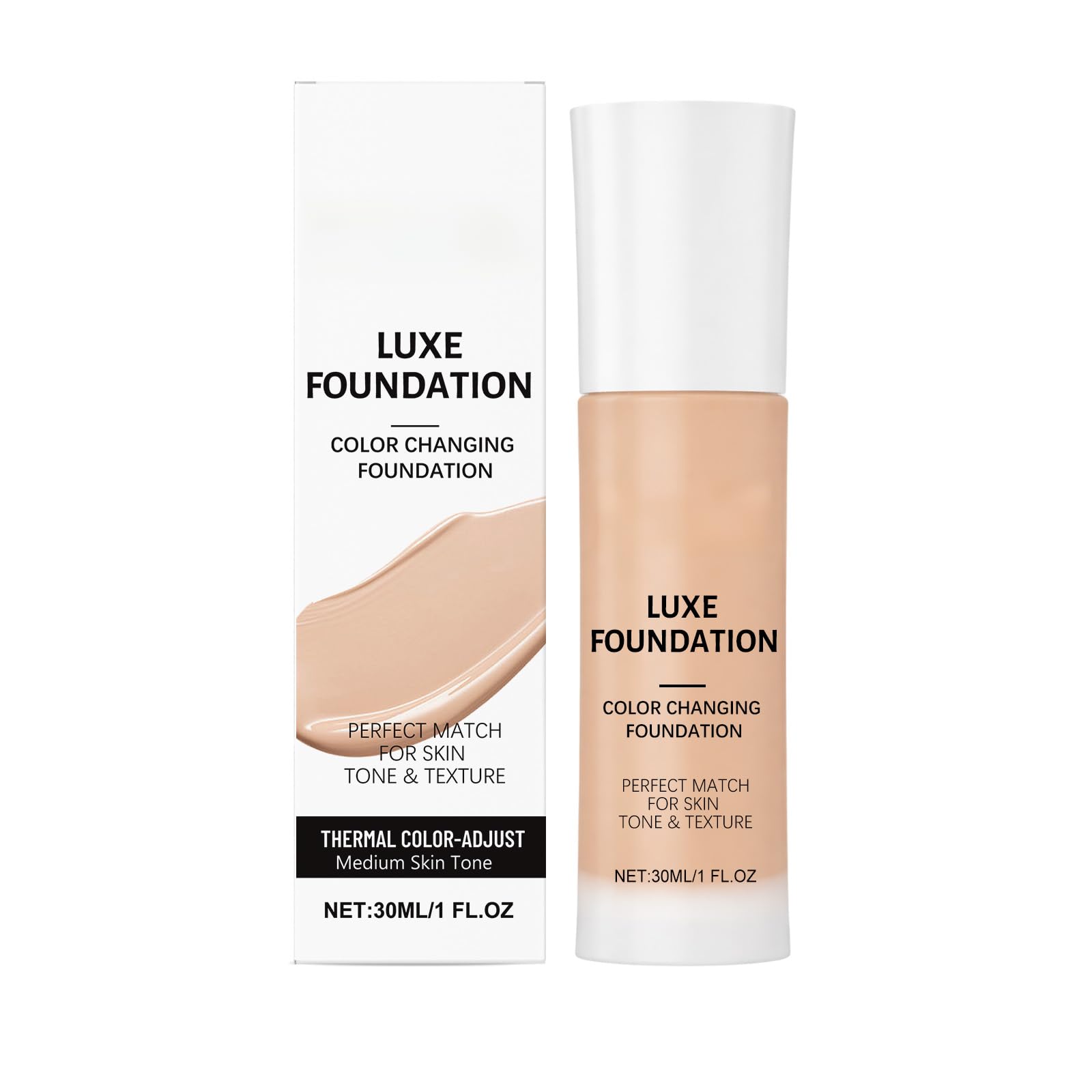 Color Changing Foundation, MediumCoverage Liquid Makeup