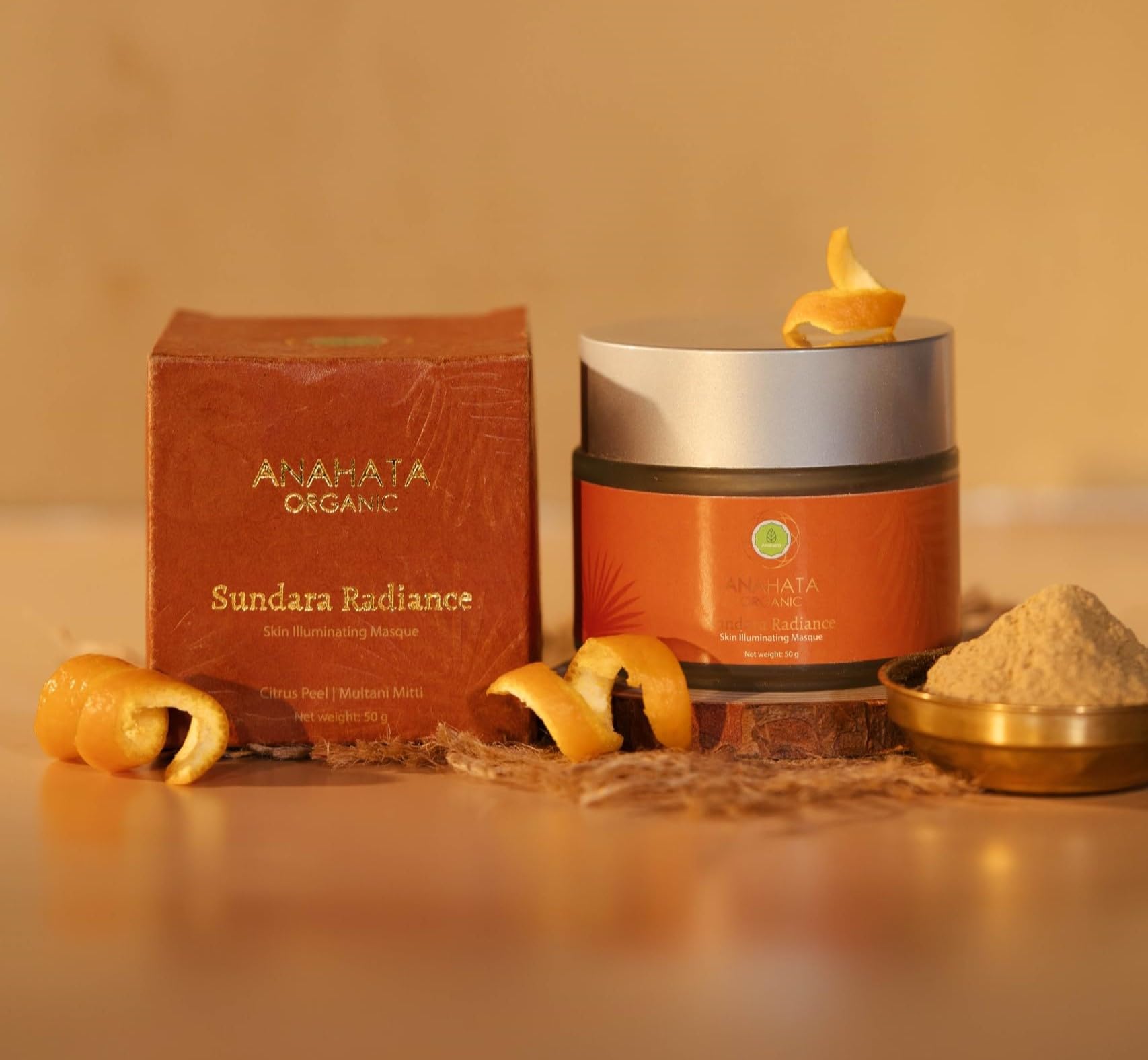 Anahata Sundara Citrus Face Pack 50G | Herbal, Natural, RadianceEnhancing Face Pack | Reduces Pigmentation & Dark Spots | Softe