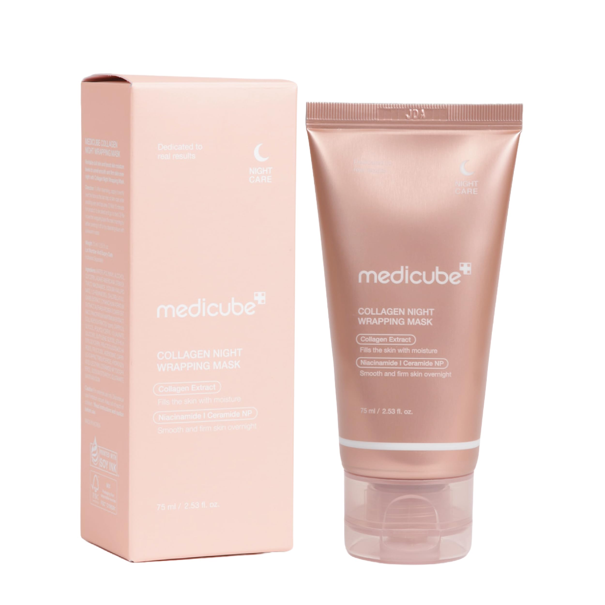 Medicube -Collagen Night Wrapping Mask - 75 Ml Peel Off Facial Mask For Glowing Skin | Overnight Collagen Face Pack For Hydratio