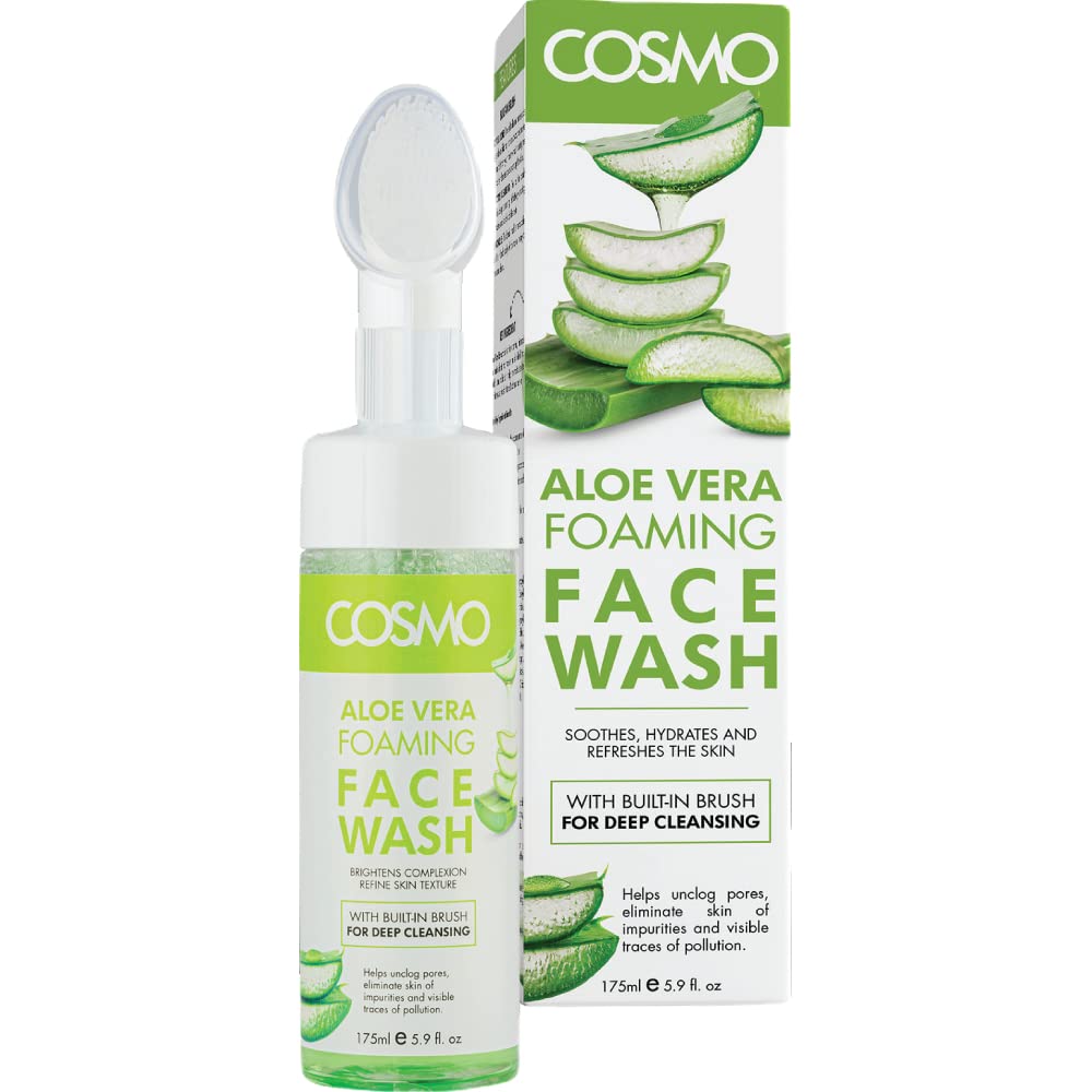 CD COSMO DESIGNS Foaming Face Wash For Soothes, Hydrates, and Refreshes the Skin Builtin Brush 175ml | 5.91 fl.oz | For Men & W