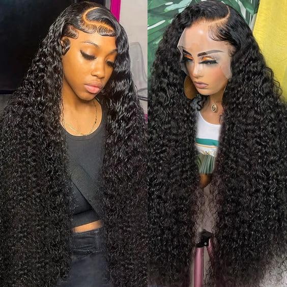 13X6 Water Wave Lace Front Wigs Human Hair Wigs For Women 250% Density Hd Transparent Curly Lace Front Wigs Human Hair Pre Pluck