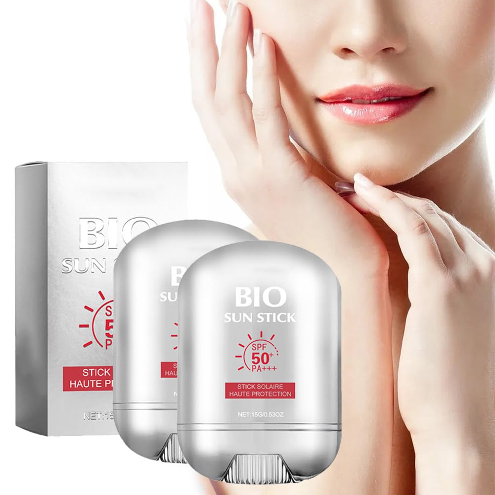 2 PCS Bio Sun Stick Peptide 9 Sun Stick SPF50+ Pa+++ Portable Sunscreen Stick Pro UV Advanced Protection Sunscreen Stick Refresh