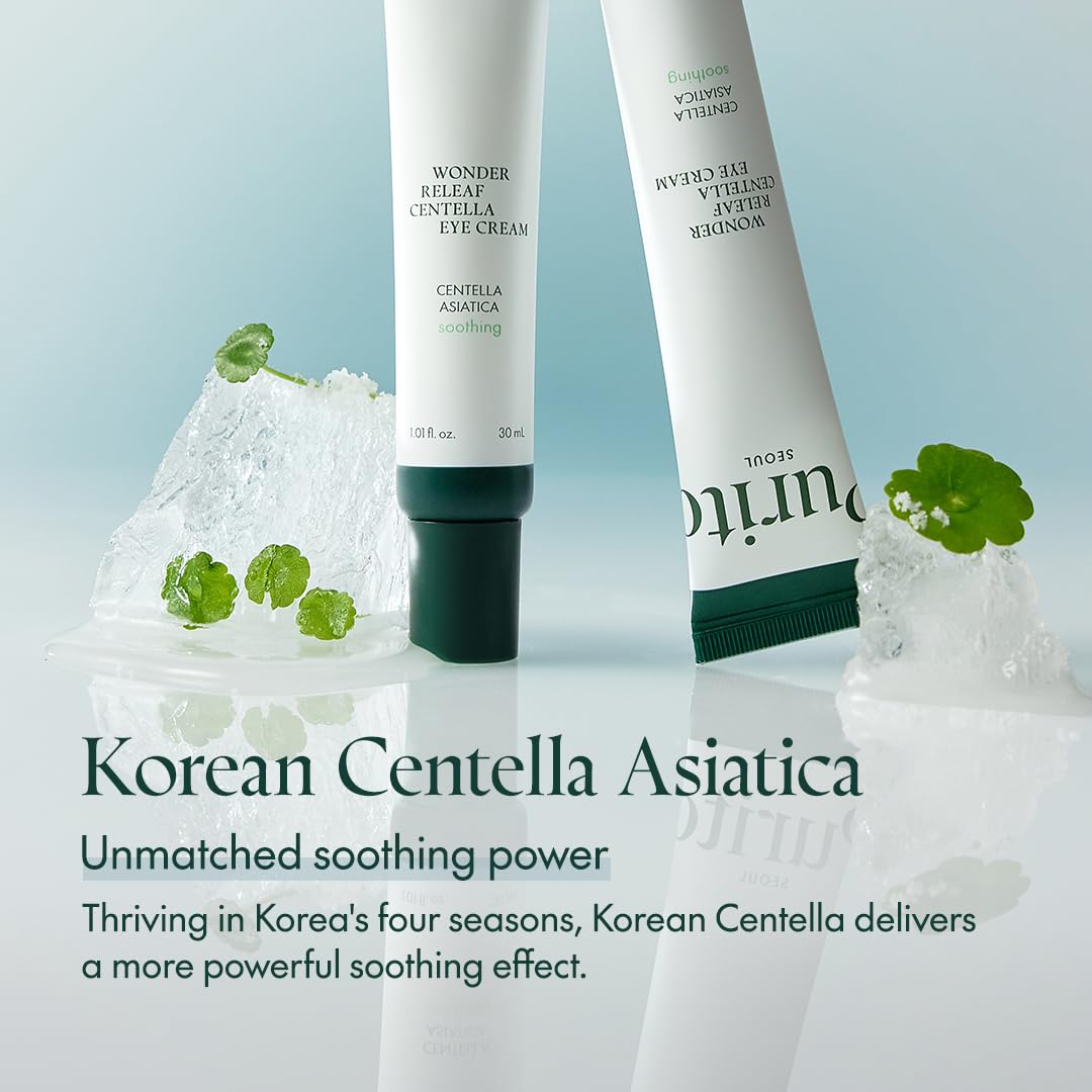 Purito Centella Eye Cream, Korean Centella, For Sensitive Skin, Soothing, Facial Eye Cream For Face, Dark Circles, Wrinkles, Puf