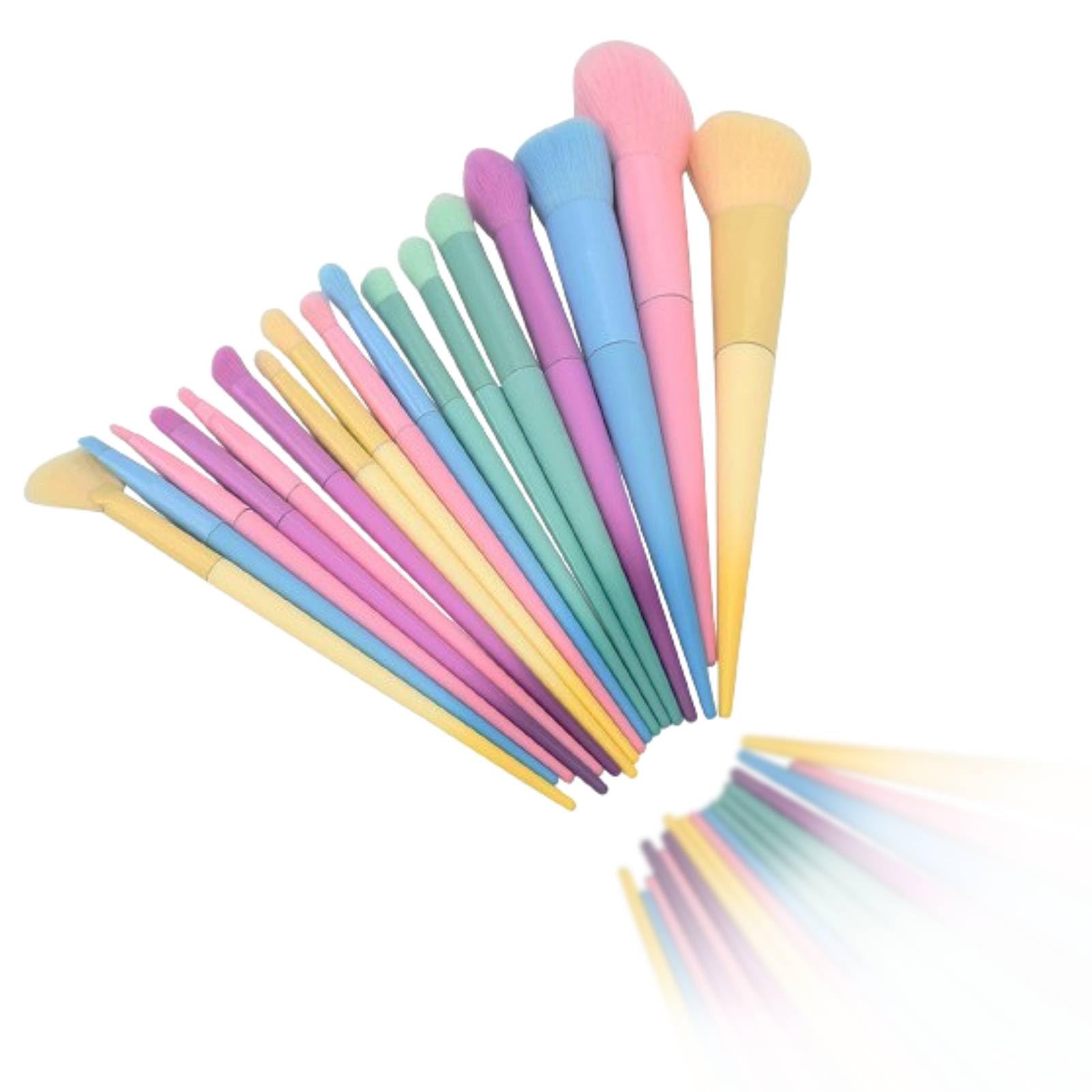 17pcs Makeup Brush Candy Colourful Makeup Brush Set for Foundation Concealer Blush Highligh, Soft Portable Skin Friendly Differe
