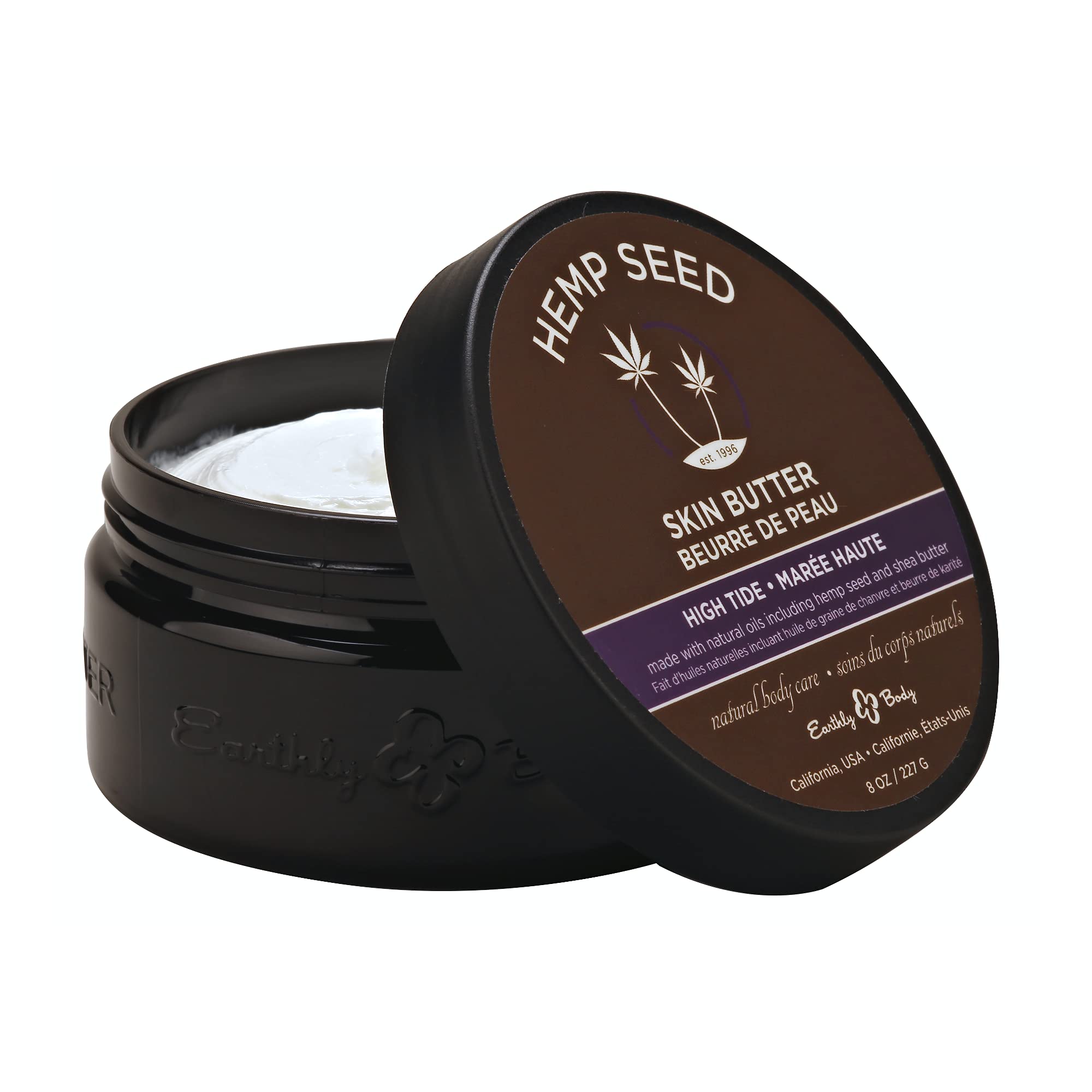 Hemp Seed Skin Butter, High Tide - 8 oz. - Total Body Moisturizer - Hemp Seed Oil, Jojoba Oil, Shea Butter - Vegan & Cruelty Fre