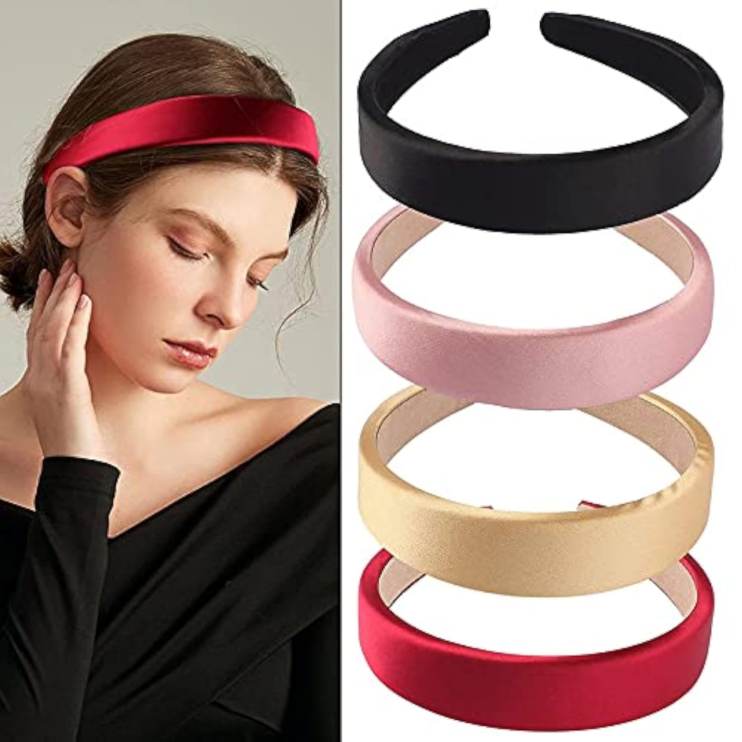 Fameza Plastic Thin Skinny Headbands  Headbands For Women  Plain Headband For Girls Diy  Hair Bands Teeth Comb Headband Hallo