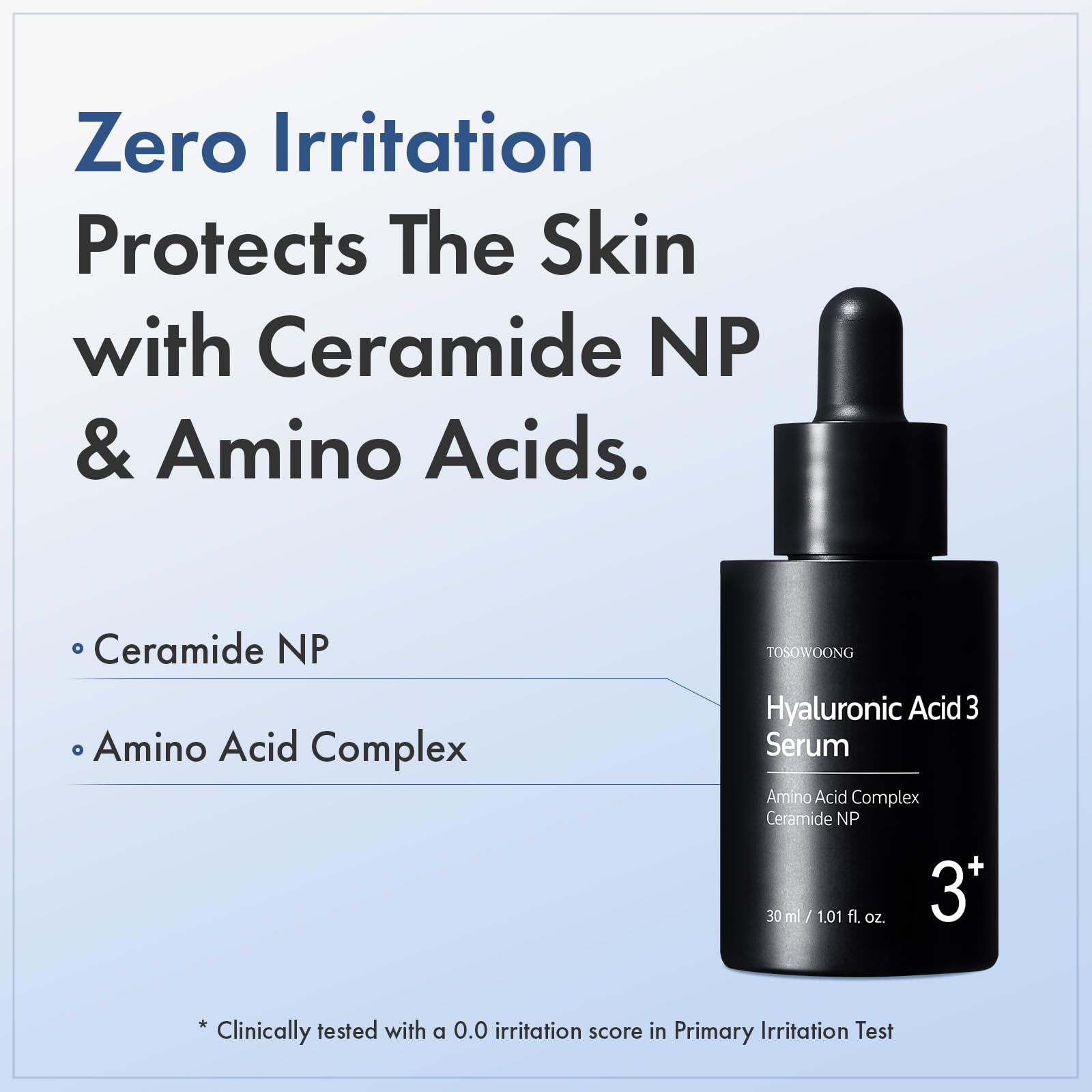 TOSOWOONG Hyaluronic Acid 3% Serum, 30,030ppm Sodium Hyaluronic Acid, Hydration, Moisture Boosting Facial Serum for Fine Lines &
