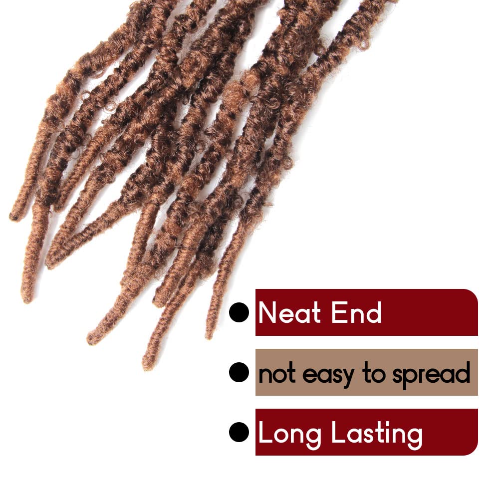 24 Inch Light Weight Butterfly Locs Crochet Hair 8 Packs Long Distressed Butterfly Faux Locs Crochet Hair, 30#