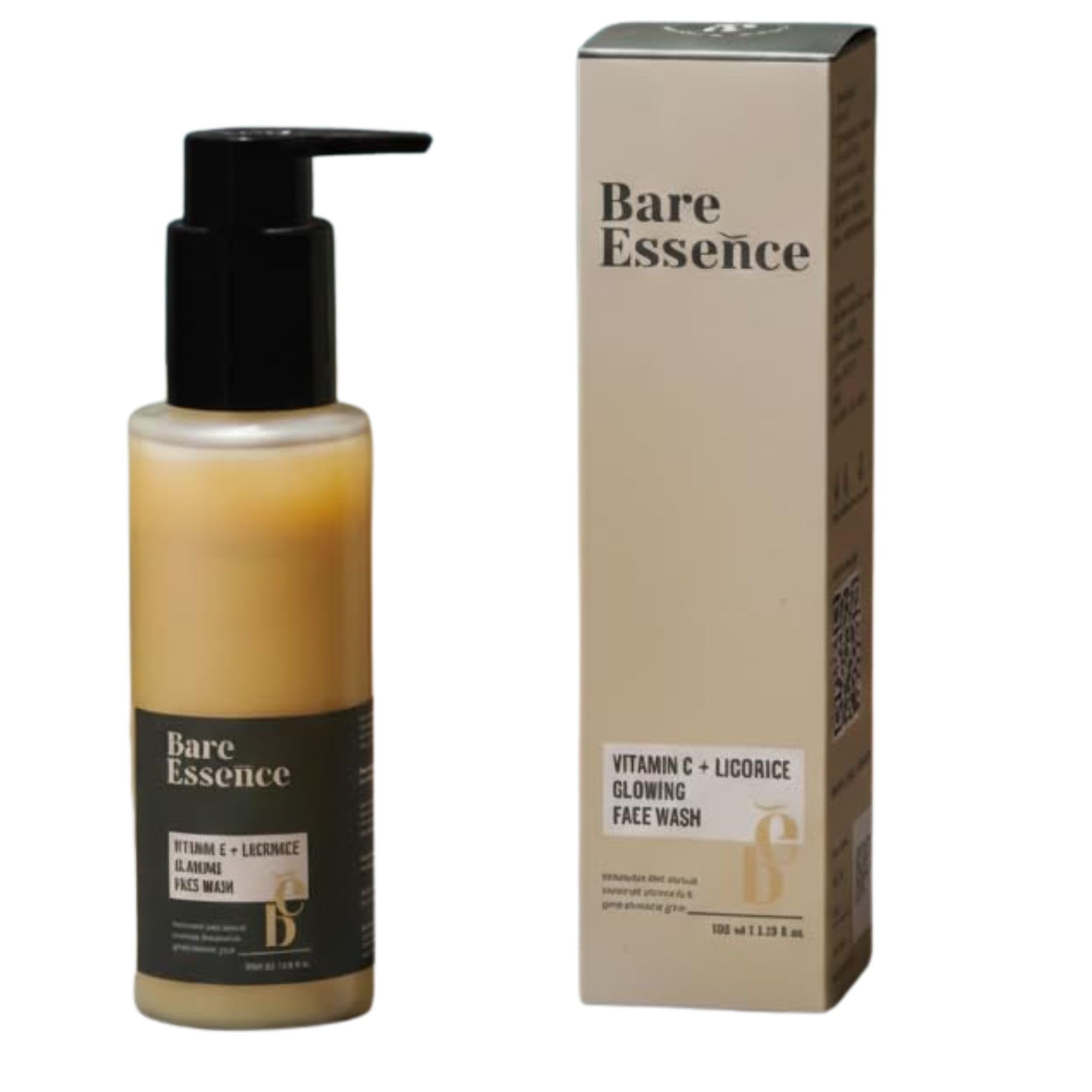 Bare Essence Citrus Glow Vitamin C Face Wash With Liquorice | Deep Cleansing Brightening Face Cleanser For Daily Use | Non Dryin