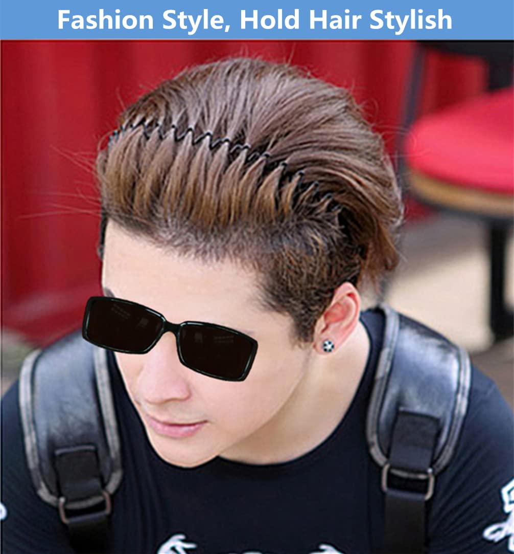 Bodbop Xingzhe 2 Pcs Metal Hair Bands For Men Headbands Mens Hair Band Women'S Fashion Headband Stylish Sports Hairband Head Hoo