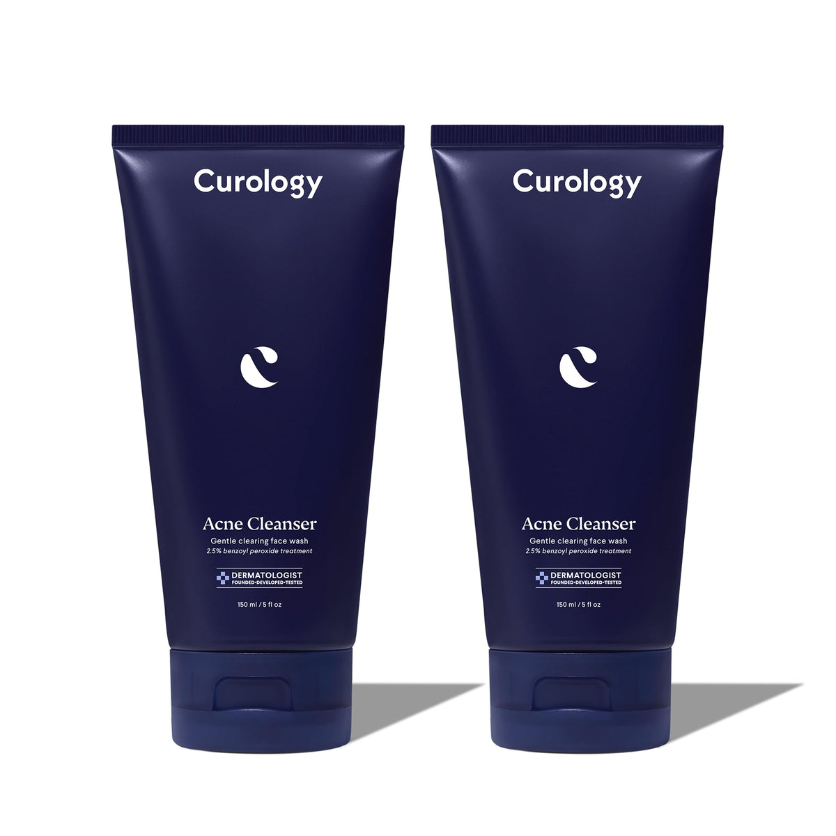 Curology Acne Cleanser, Clearing Face Wash, 2.5% Benzoyl Peroxide Treatment for Acne Prone Skin, Milky Gel Texture, Fragrance Fr