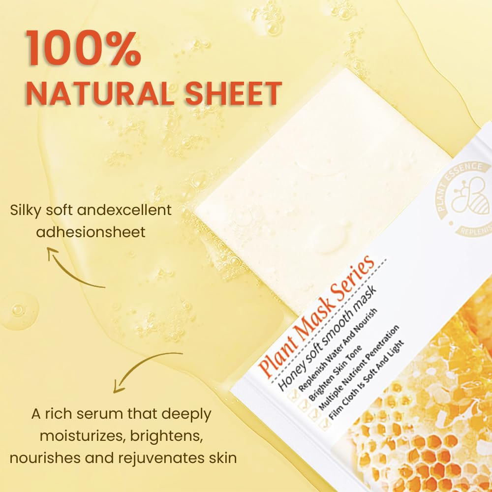 Amy'S Diary 6 Pcs Real Hydrating Nature Face Masks Skincare, Hyaluronic Acid, Vitamin C And E, Chamomile, Korean Beauty Essence