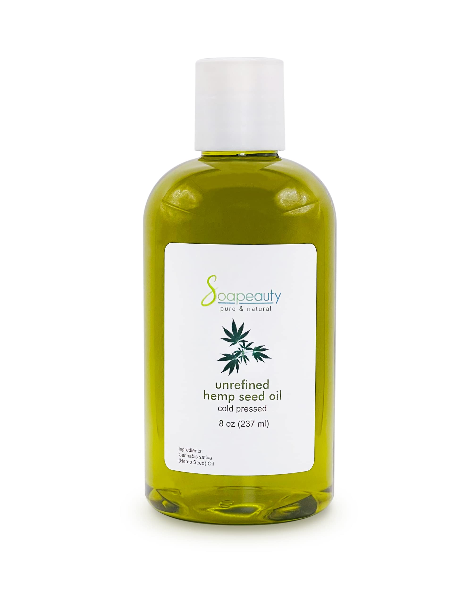 Soapeauty Hemp Seed Oil Unrefined Cold Pressed | Massage & Body Oil | for Skin, Face, Hair, and Soap Making | Carrier for Essent