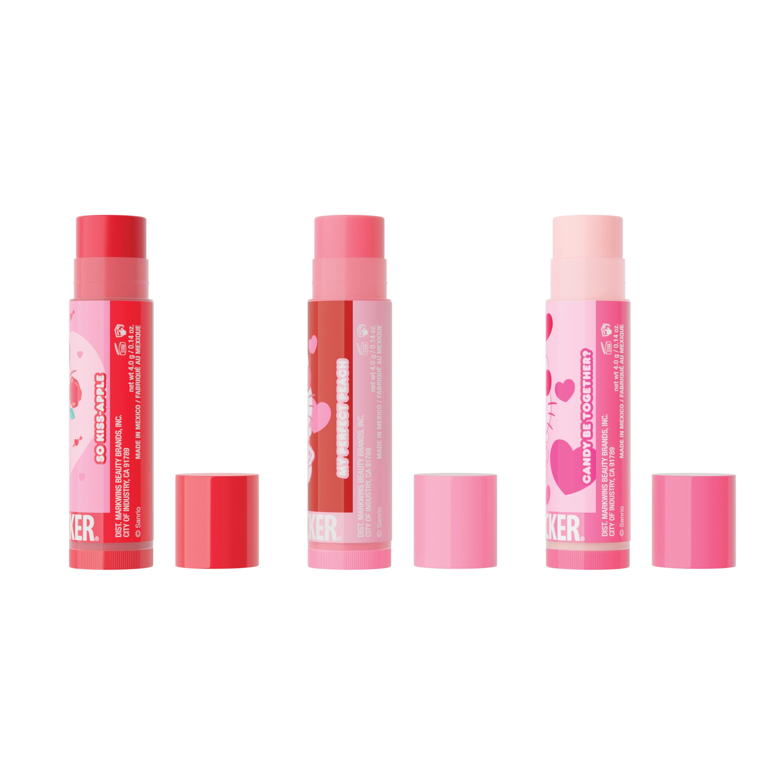 Lip Smacker Hello Kitty Lip Balm Trio, Adorable Sanrio Collectible, Moisturizing & Nourishing Fruity Flavors, Mango Pop, Cotton