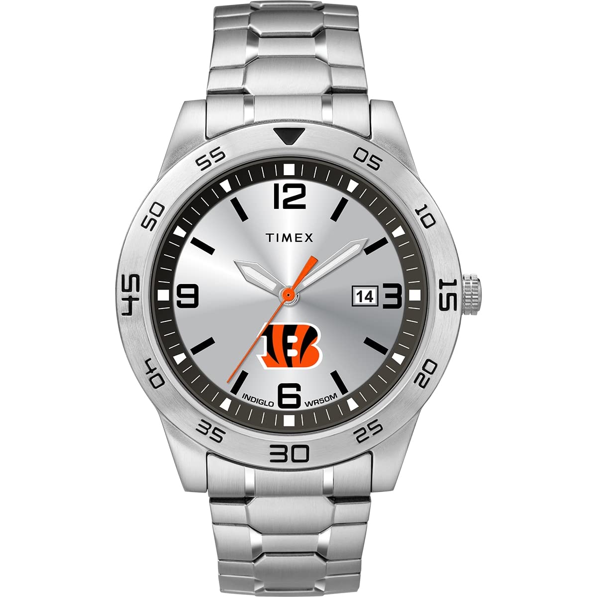 Timex Tribute Men's Citation 42mm Quartz Watch with Stainless Steel Strap, Silver, 20 (Model: TWZFBENML)