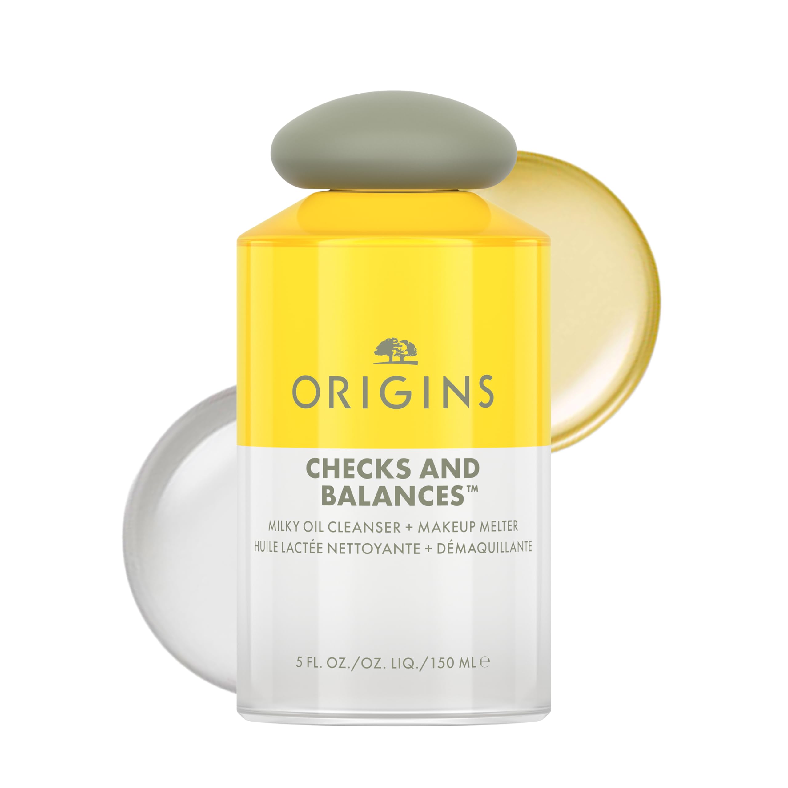Origins Checks and Balances Milky Oil Cleanser + Makeup Melter | Softens Skin & Removes Makeup | With Squalane & Plant-Derived G