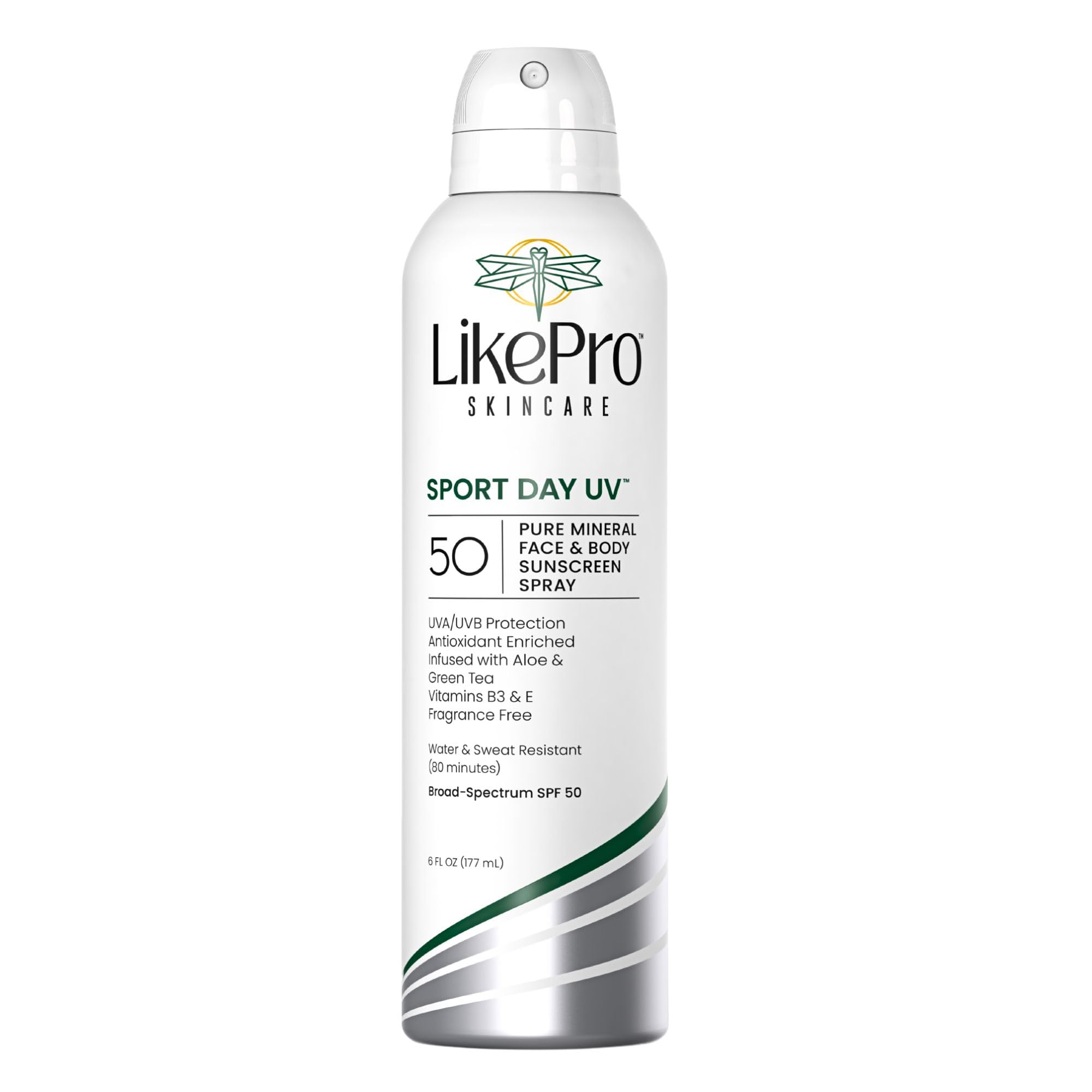 LikePro Pure Mineral Sunscreen SPF 50 Face & Body Spray, 6 fl. oz.