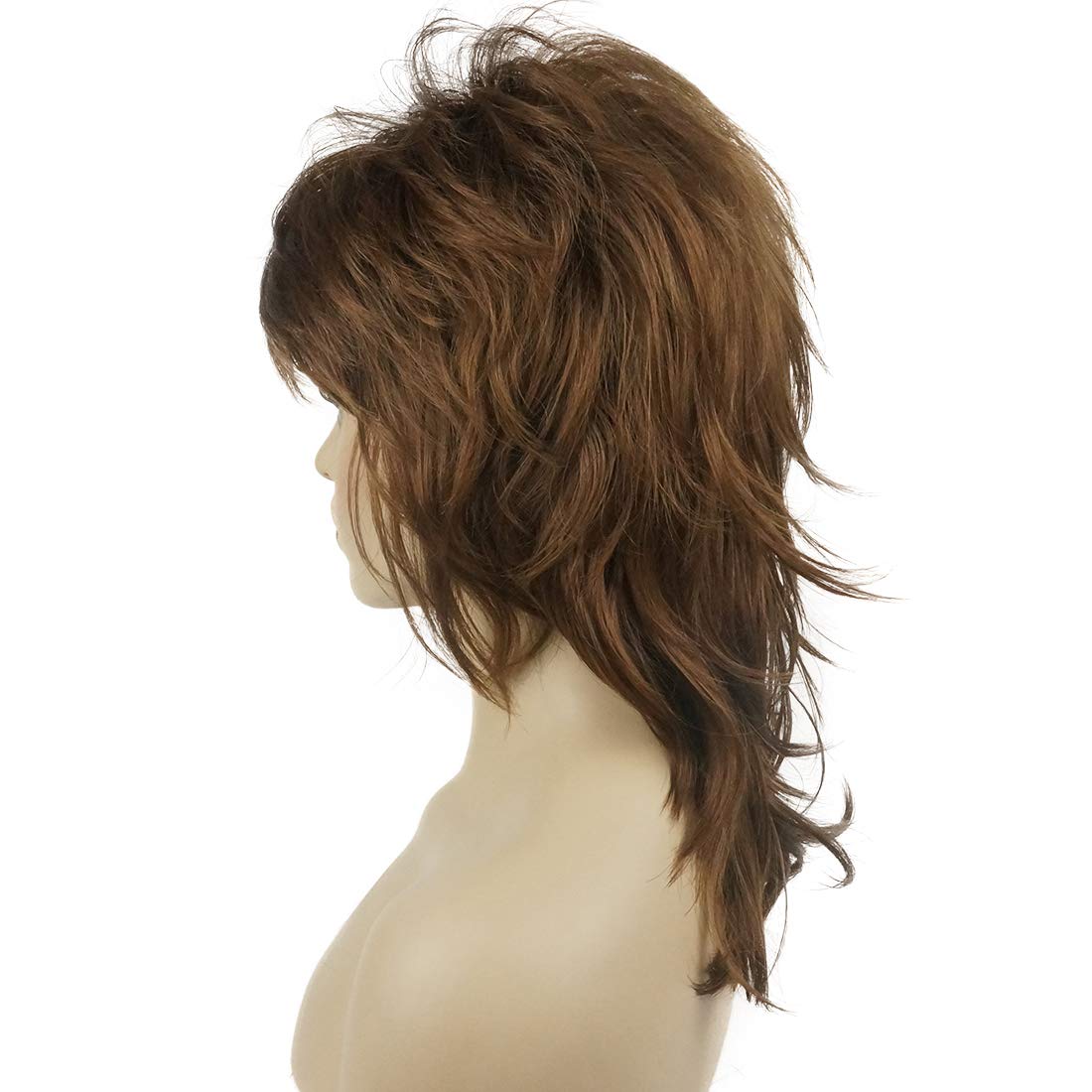 Lydell Long Soft Shaggy Layered Medium Auburn Wig Classic Cap Full Synthetic Wigs
