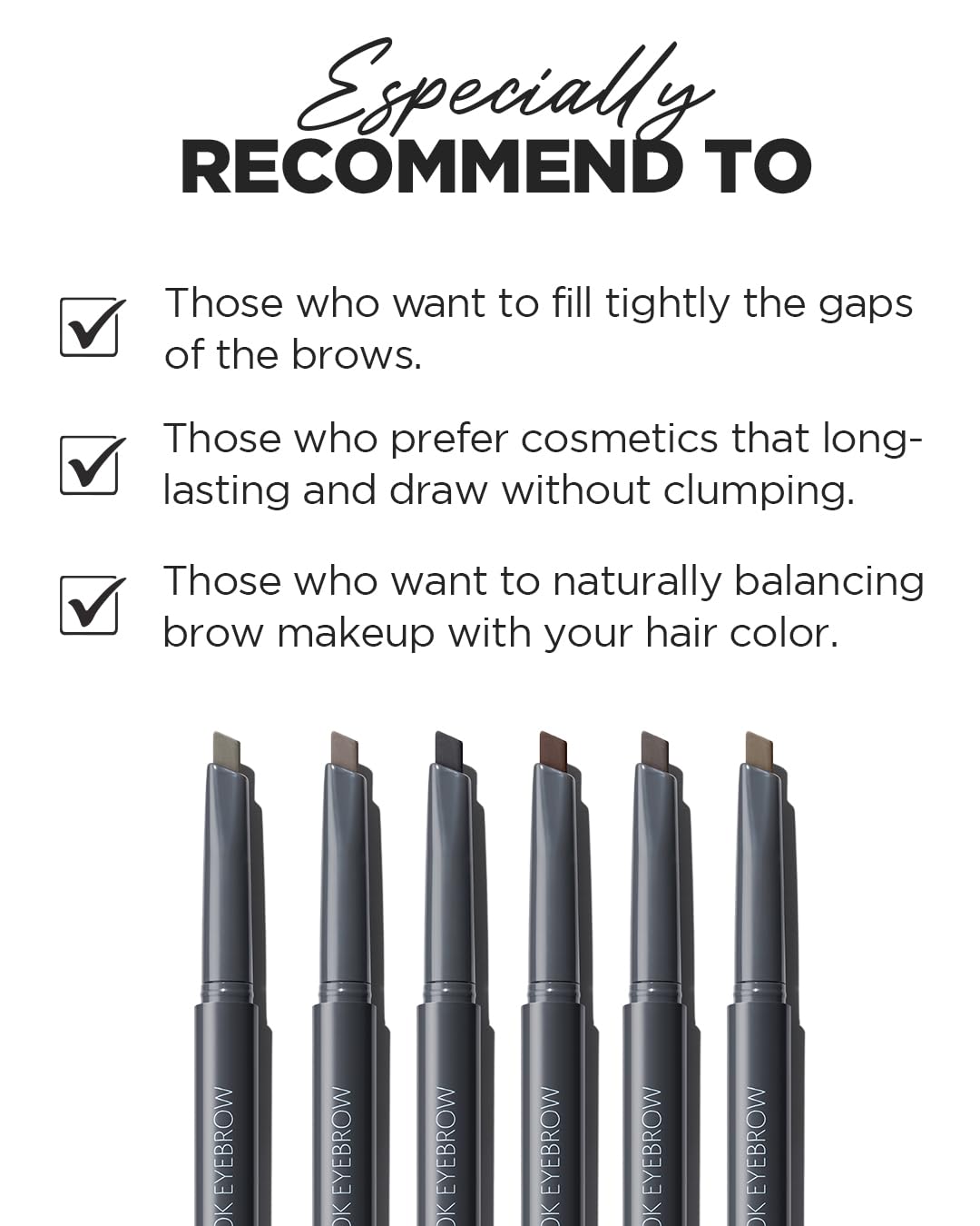 THESAEM Artlook Eyebrow Definer Pencil with Spoolie Brush 03 Gray Brown - Long Lasting Eyebrow Pencil for Soft Textured Eyebrow